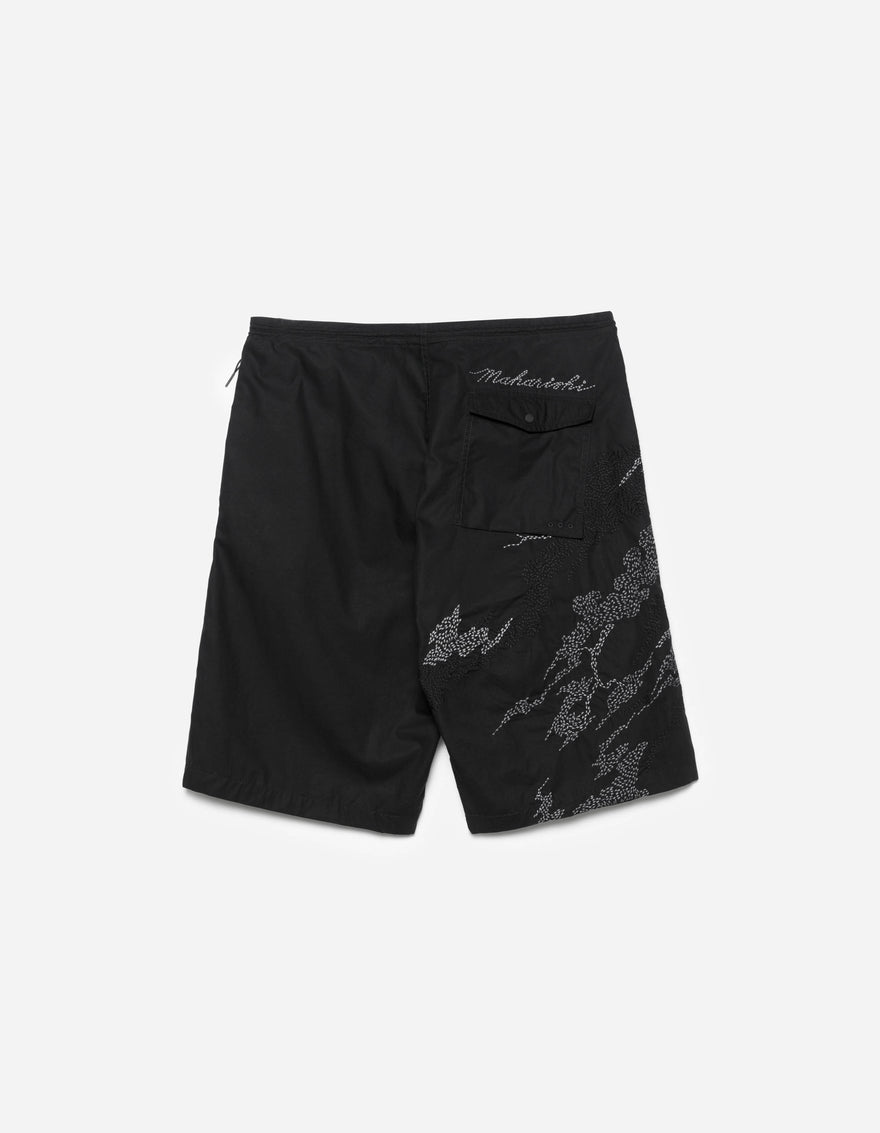 6238 Sashiko Bonsai Snoshorts Black
