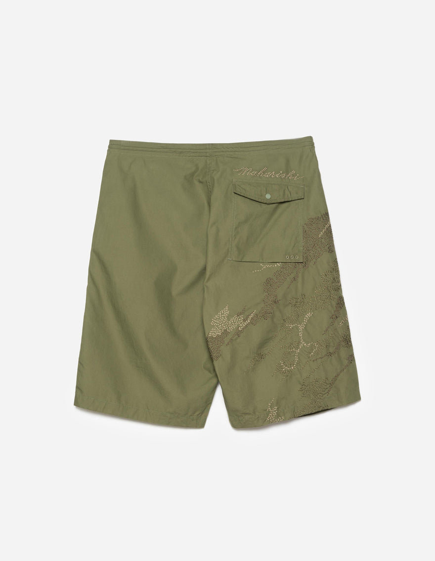 6238 Sashiko Bonsai Snoshorts Olive OG-107F