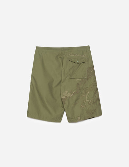6238 Sashiko Bonsai Snoshorts Olive OG-107F
