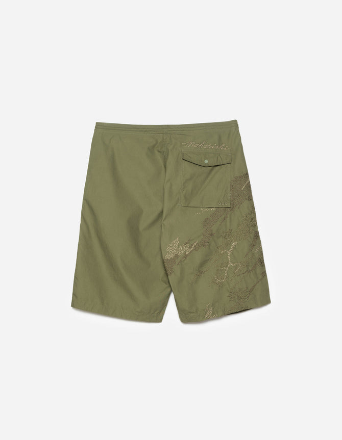 6238 Sashiko Bonsai Snoshorts Olive OG-107F