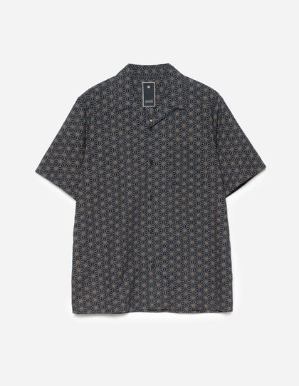 6239 Wagara Camp Collar Shirt Navy