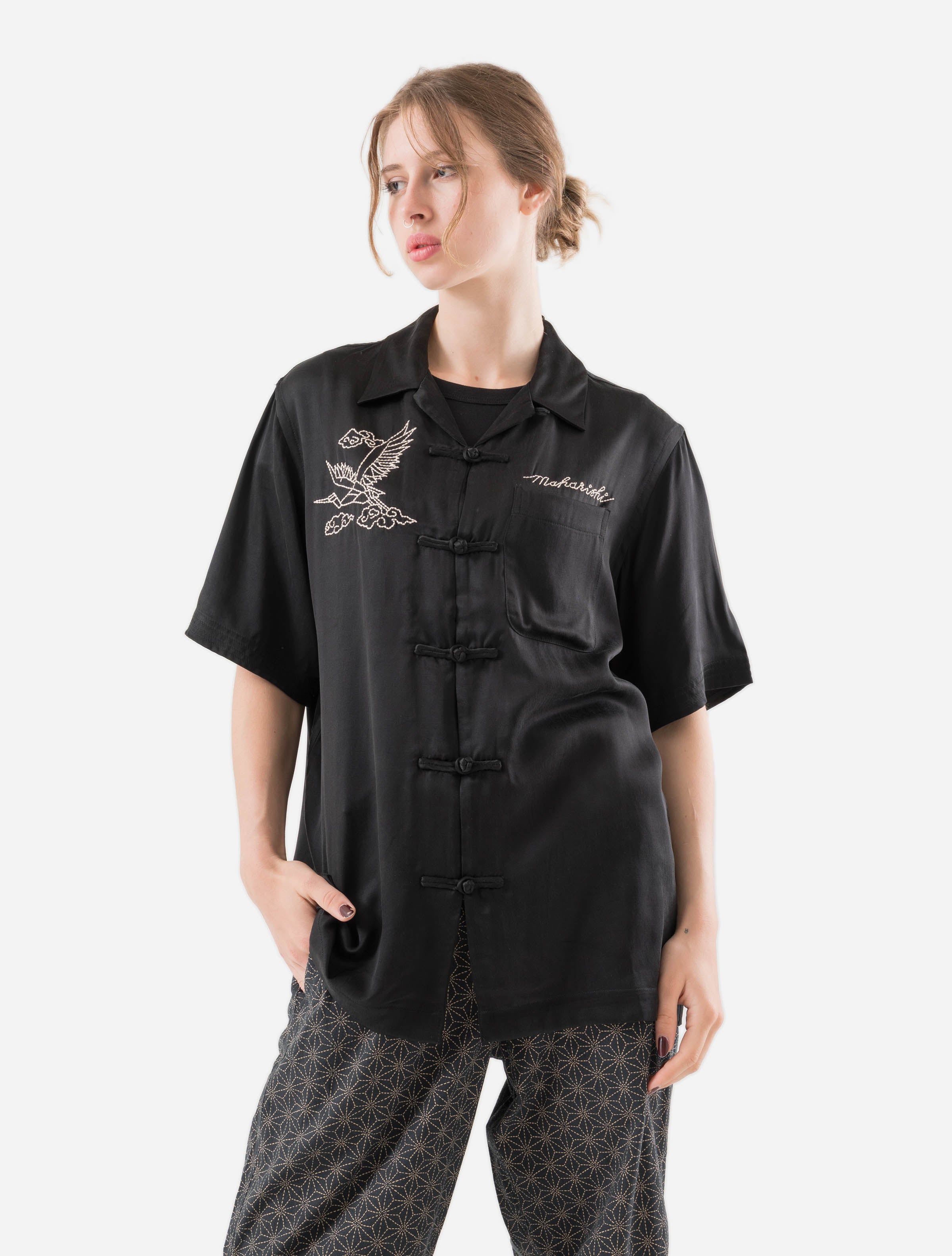 Maharishi 関税込 サー・ドラゴン L/S Tシャツ 1490 Tiger Dragon Miltype L/S T-Shirt Black – Maharishi