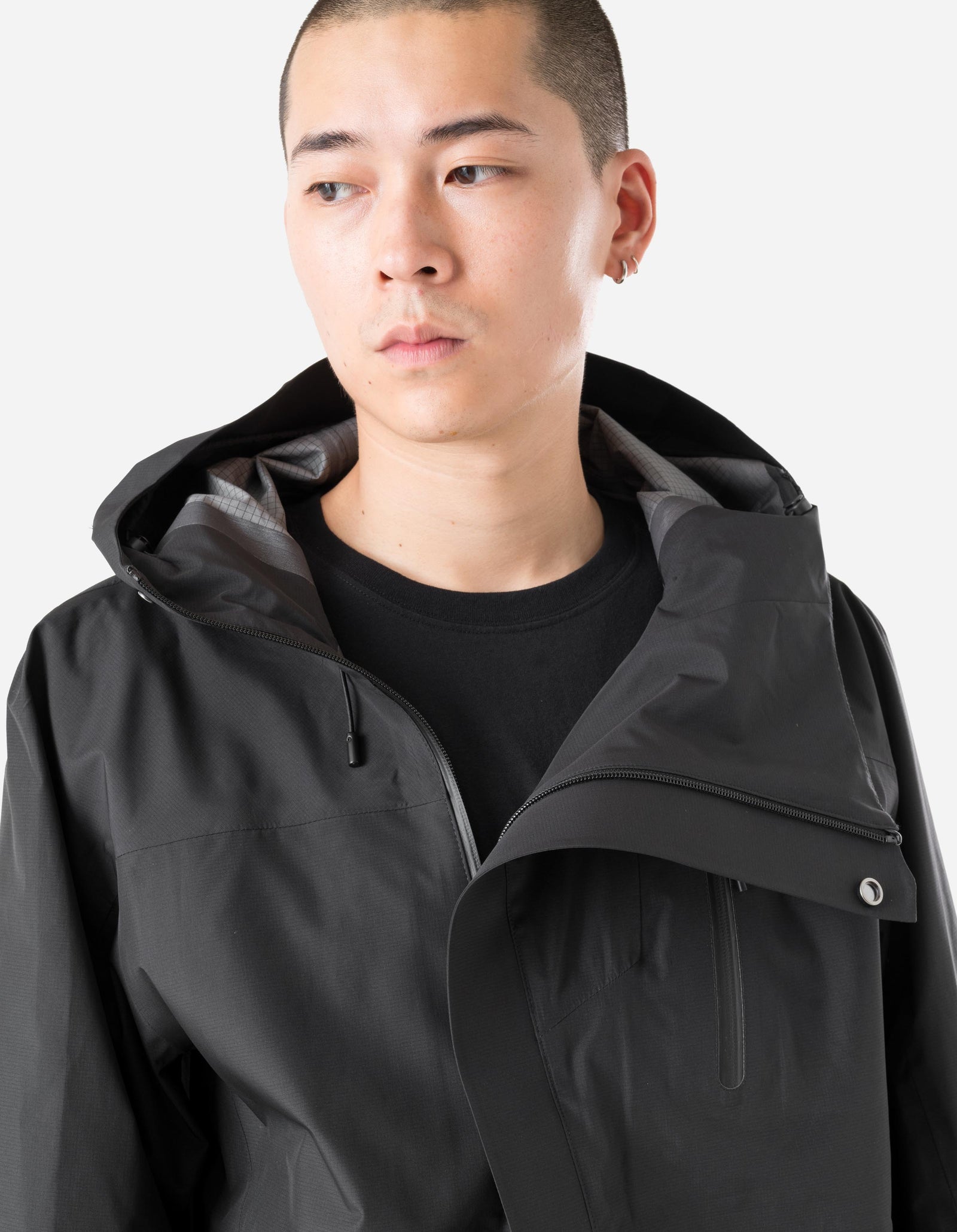 7185 Waterproof 3L Asym Storm Parka Black