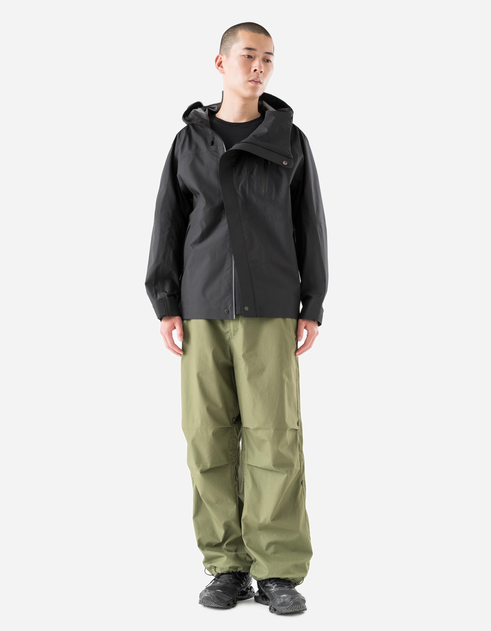 7185 Waterproof 3L Asym Storm Parka Black – Maharishi