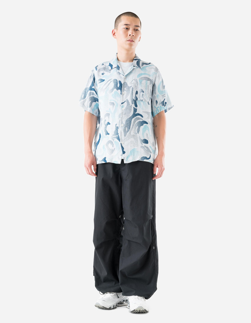 7084 DPM: KorOm Camp Collar S/S Shirt Ice Blue