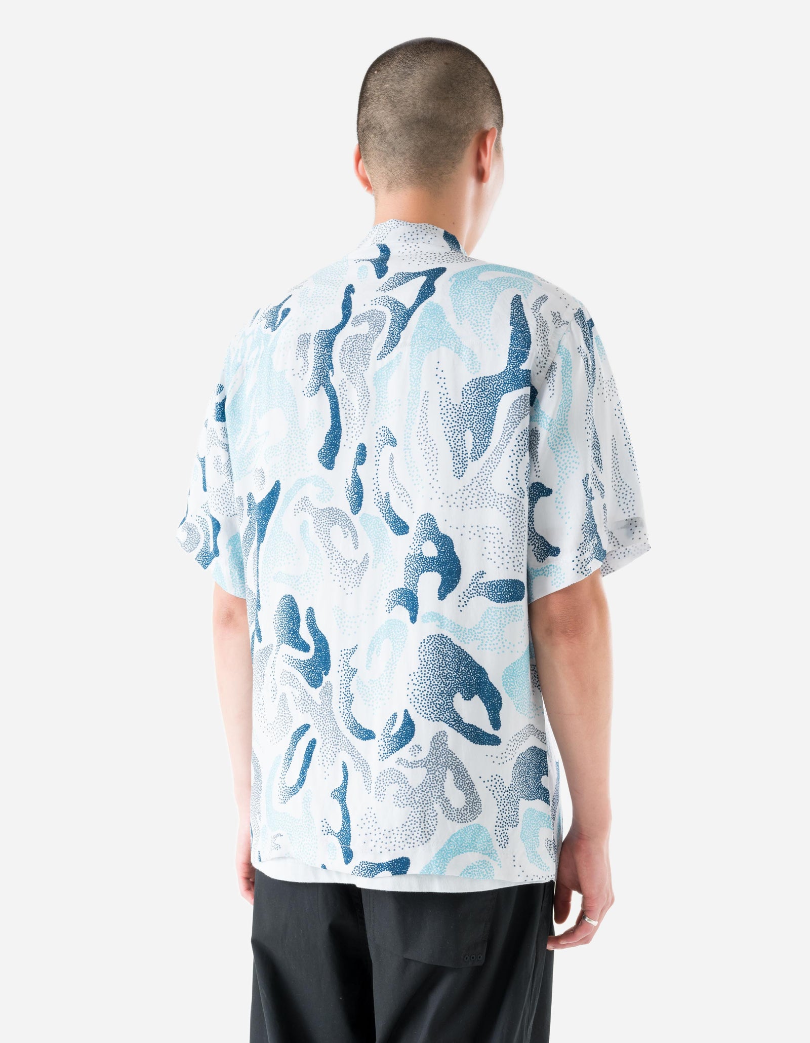 7084 DPM: KorOm Camp Collar S/S Shirt Ice Blue