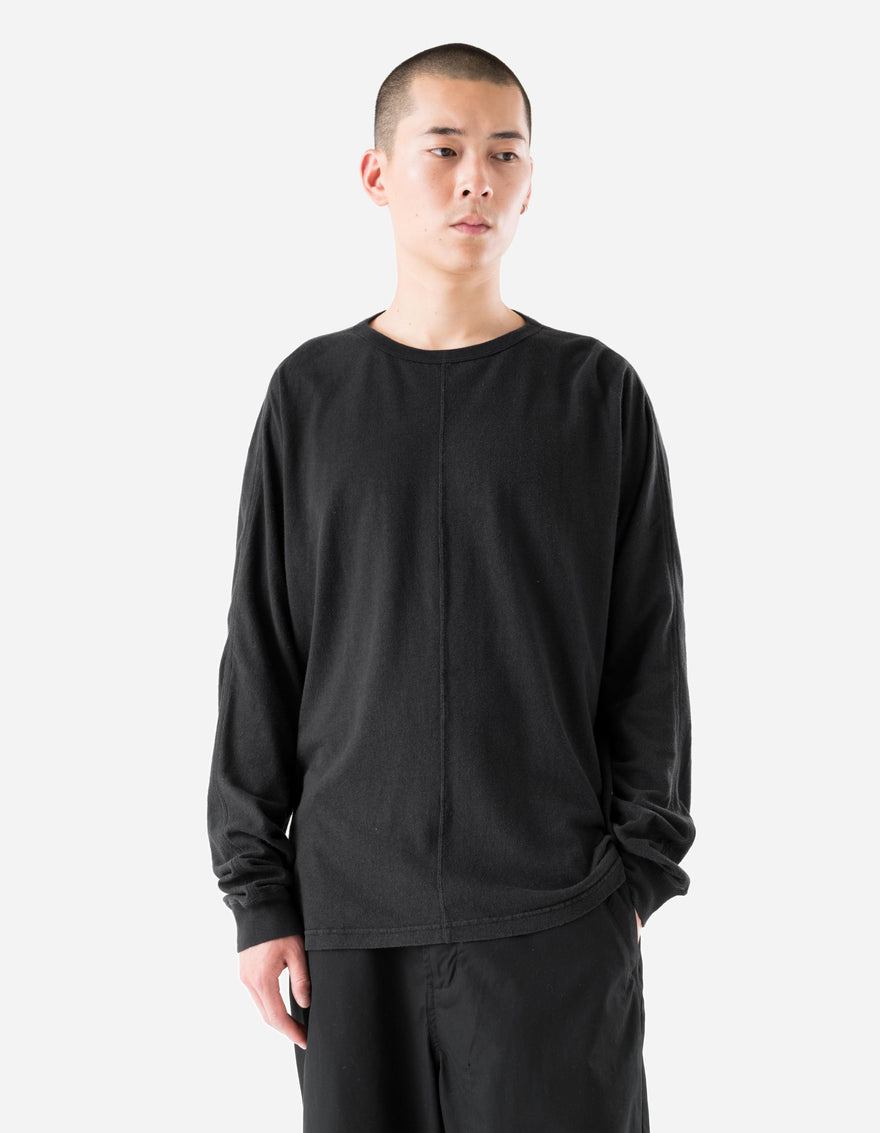 5245 Hemp Cross Oversized L/S T-Shirt Black