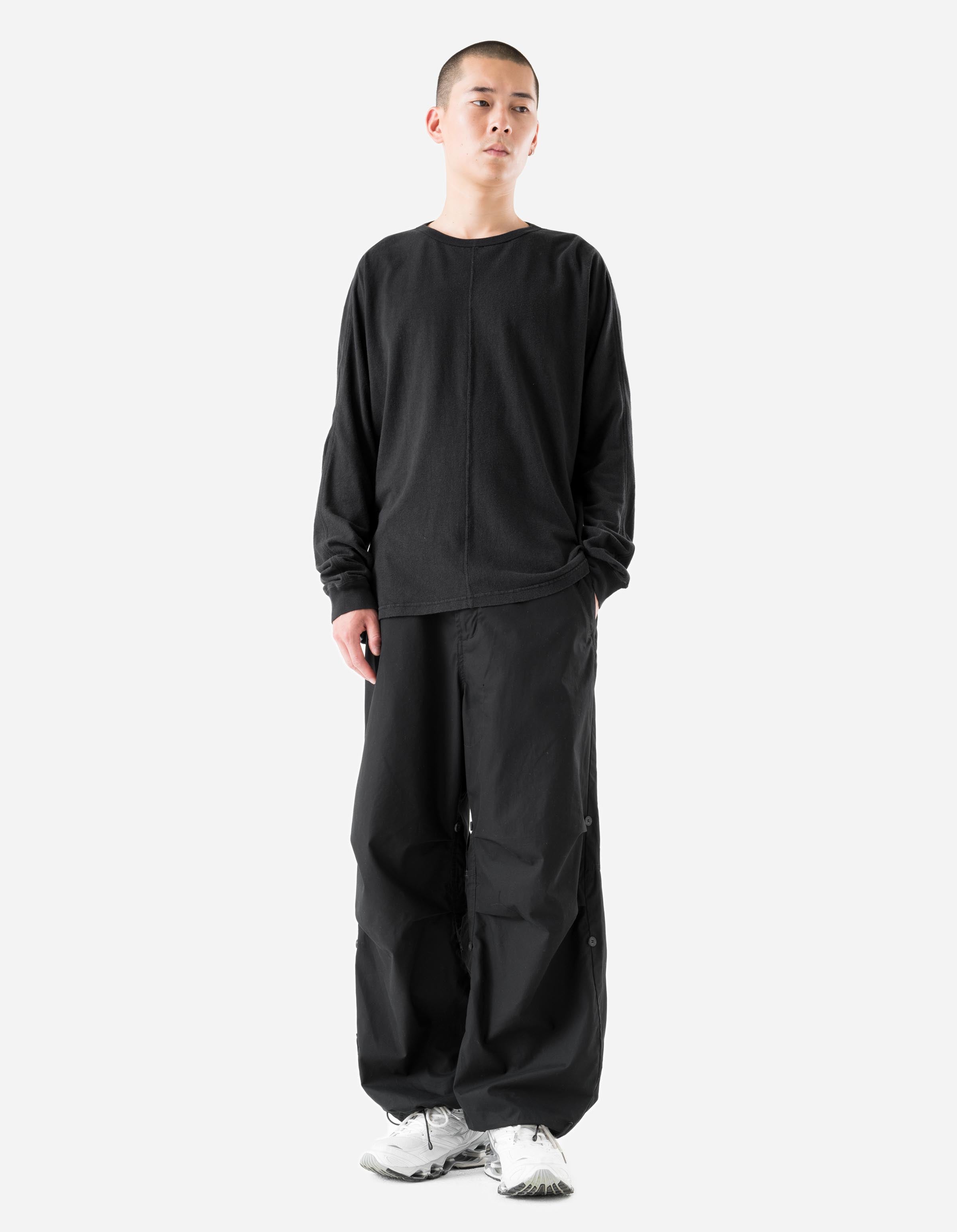 5245 Hemp Cross Oversized L/S T-Shirt Black – Maharishi