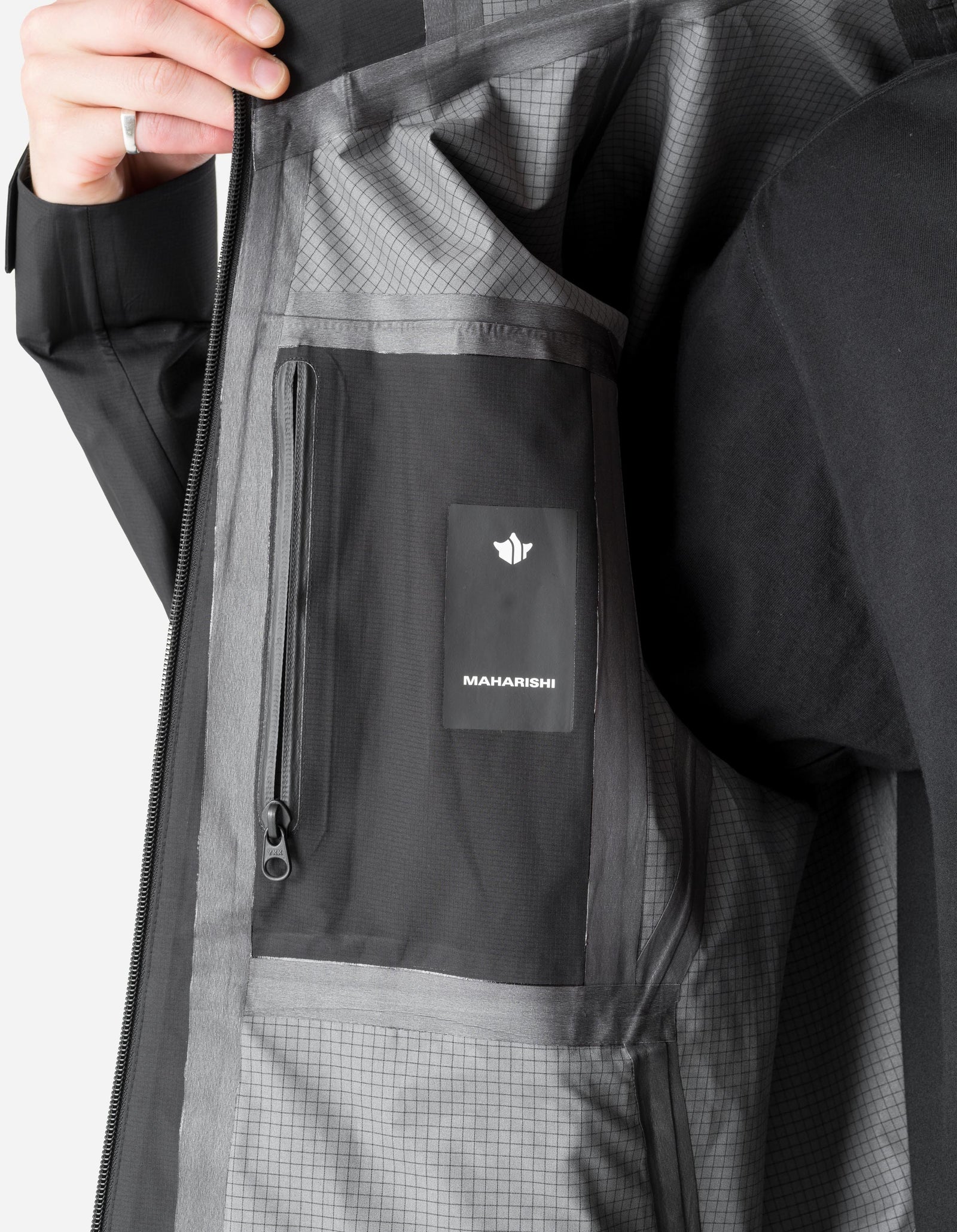 7185 Waterproof 3L Asym Storm Parka Black