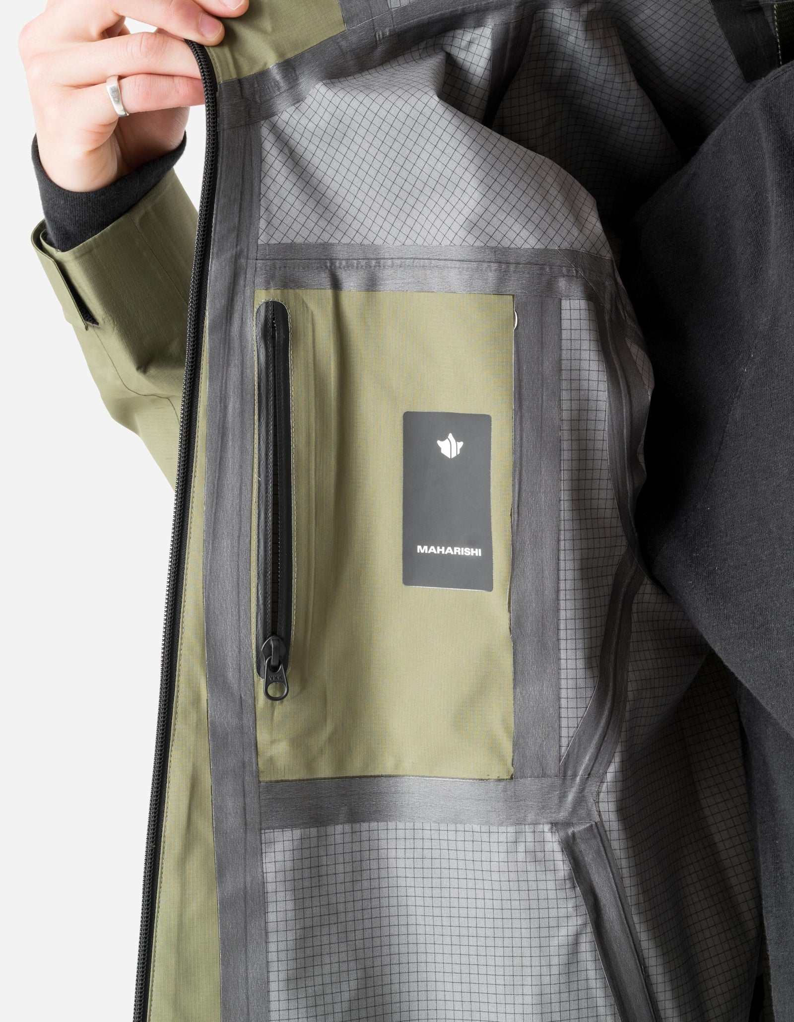 7185 Waterproof 3L Asym Storm Parka Olive OG-107F