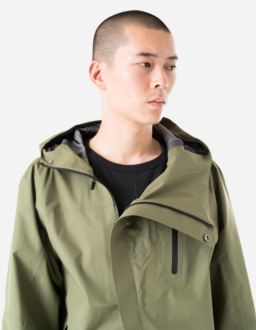 7185 Waterproof 3L Asym Storm Parka Olive OG-107F