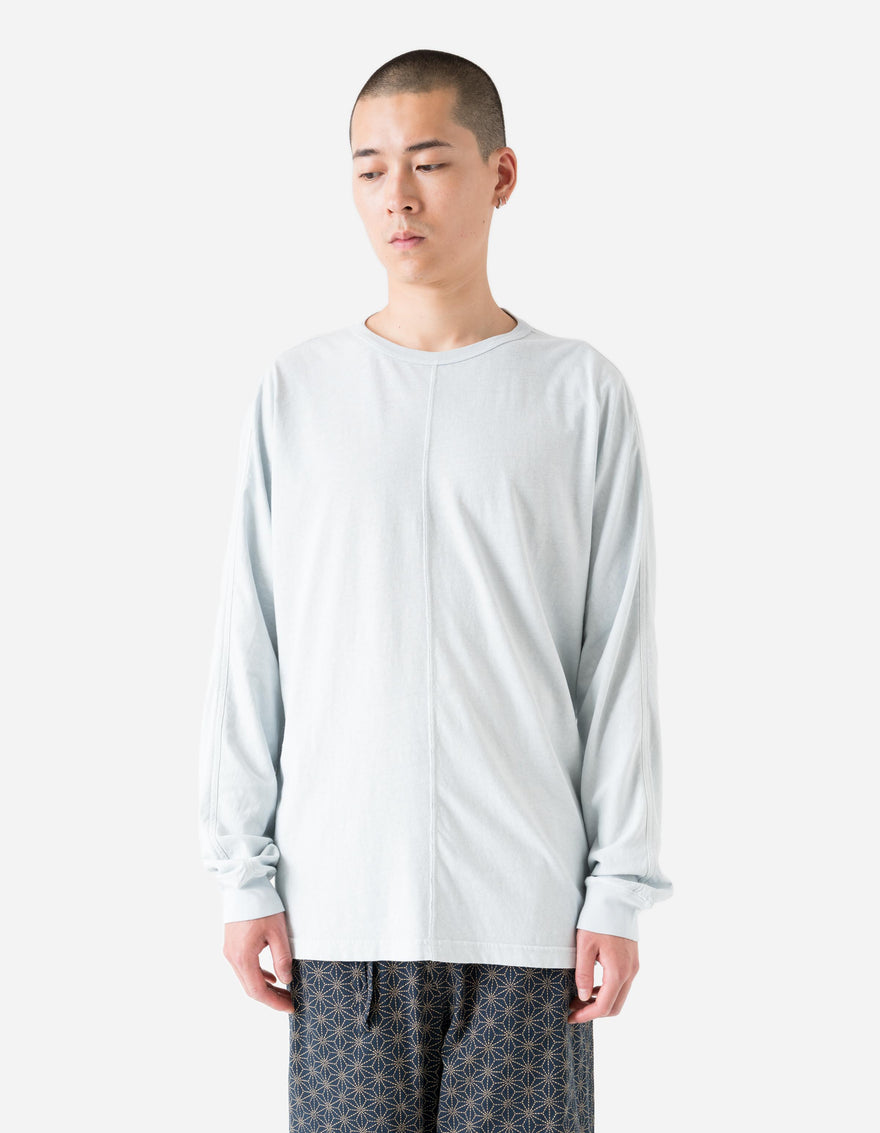 5245 Hemp Cross Loose L/S T-Shirt Ice Blue