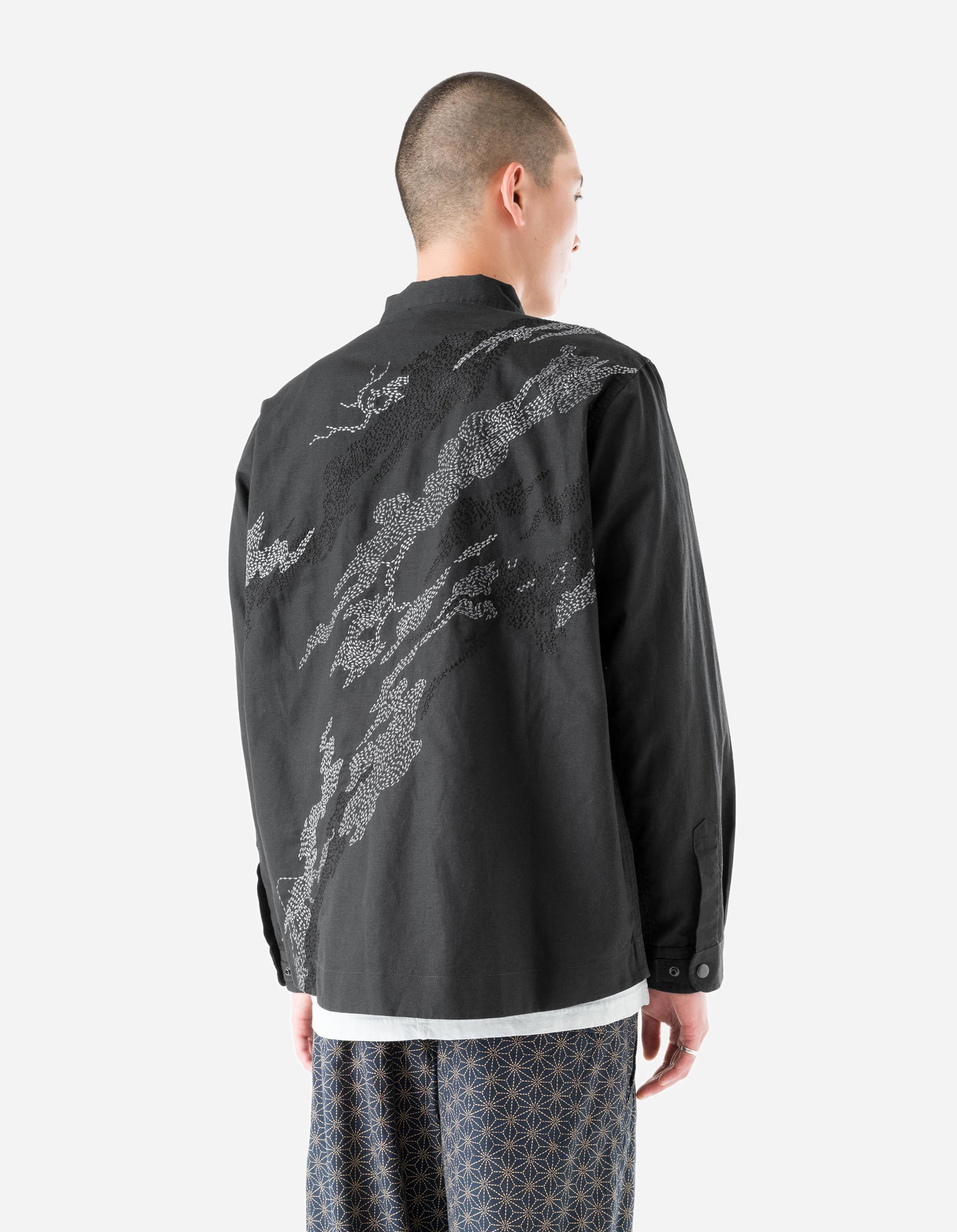 6232 M.A.L.I.C.E. Embroidered Utility Shirt Black