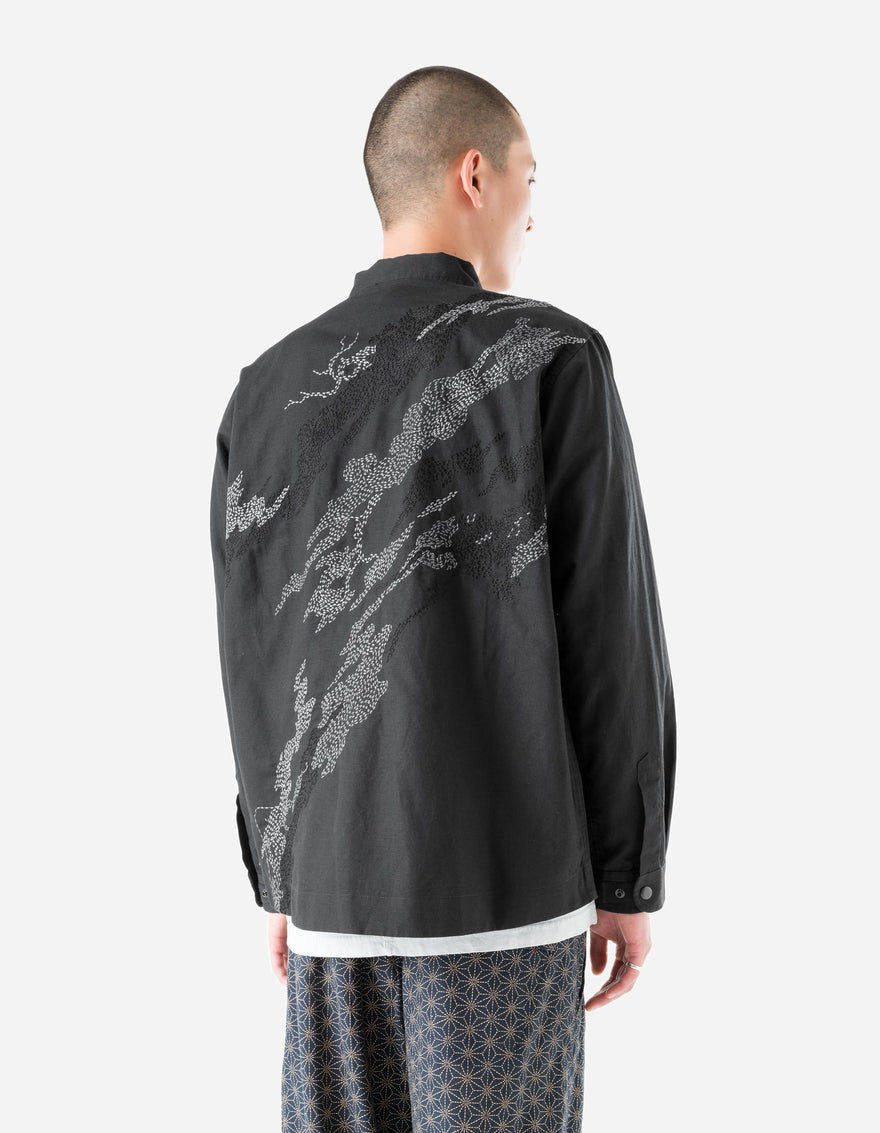 6232 M.A.L.I.C.E. Embroidered Utility Shirt Black