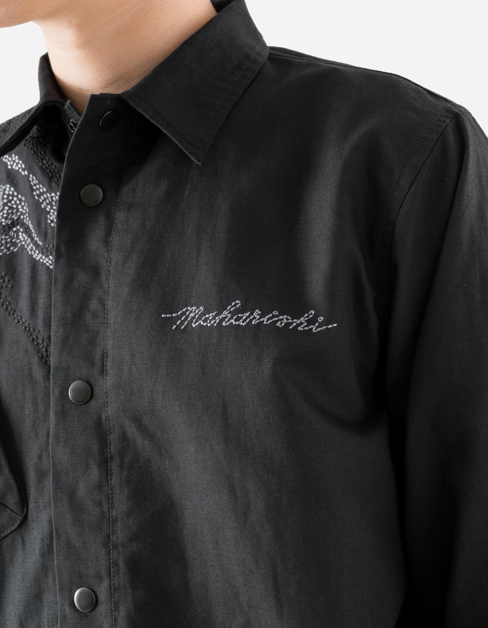 6232 M.A.L.I.C.E. Embroidered Utility Shirt Black