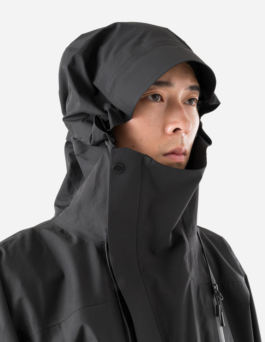 7185 Waterproof 3L Asym Storm Parka Black