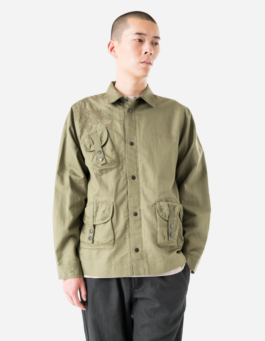 6232 M.A.L.I.C.E. Embroidered Utility Shirt Olive