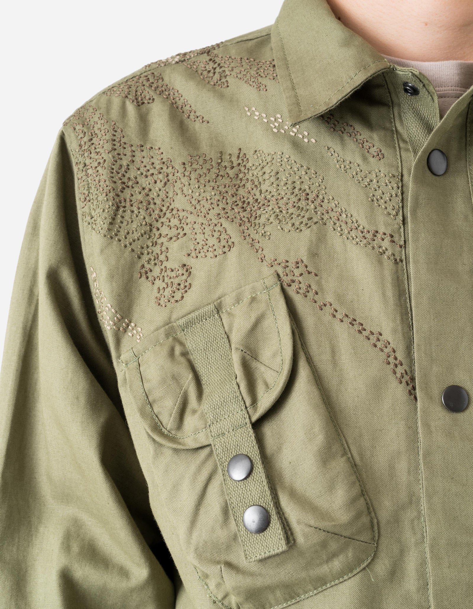 6232 M.A.L.I.C.E. Embroidered Utility Shirt Olive
