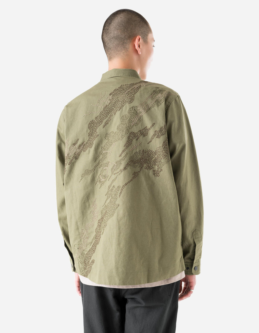 6232 M.A.L.I.C.E. Embroidered Utility Shirt Olive