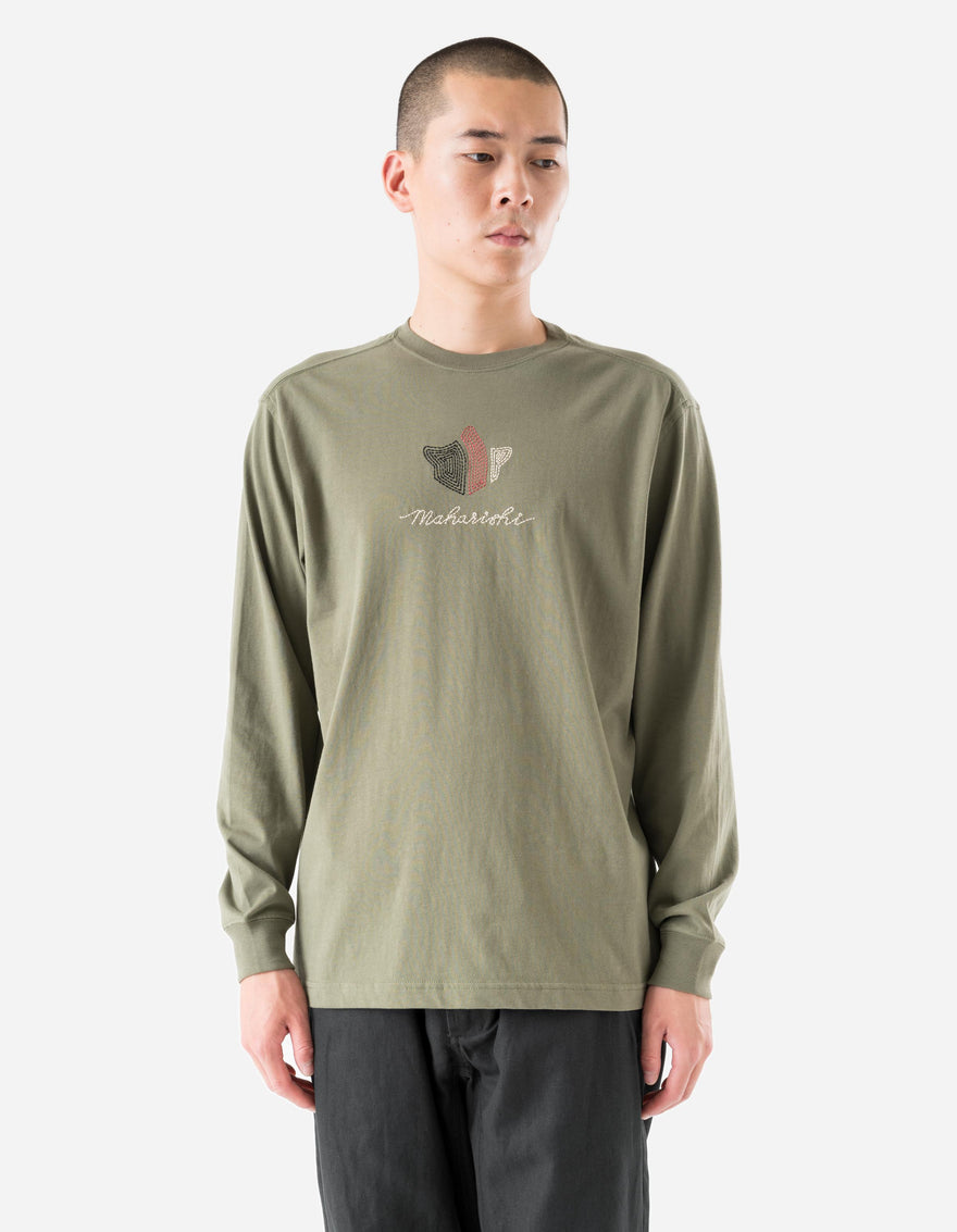 6221 Rice Stich Temple L/S T-Shirt Olive OG-107F