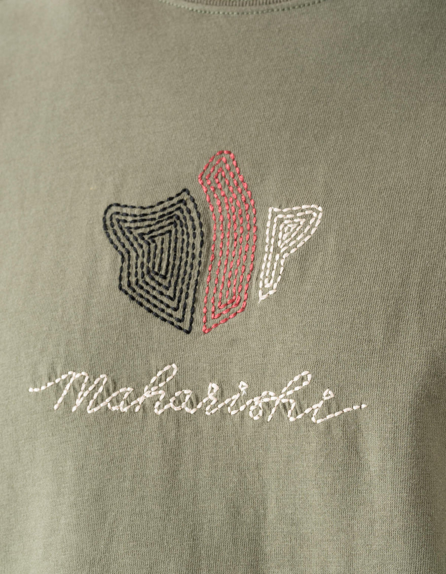 6221 Rice Stich Temple L/S T-Shirt Olive OG-107F