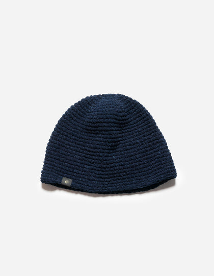 7292 Maharishi Crochet Beanie Natural Indigo
