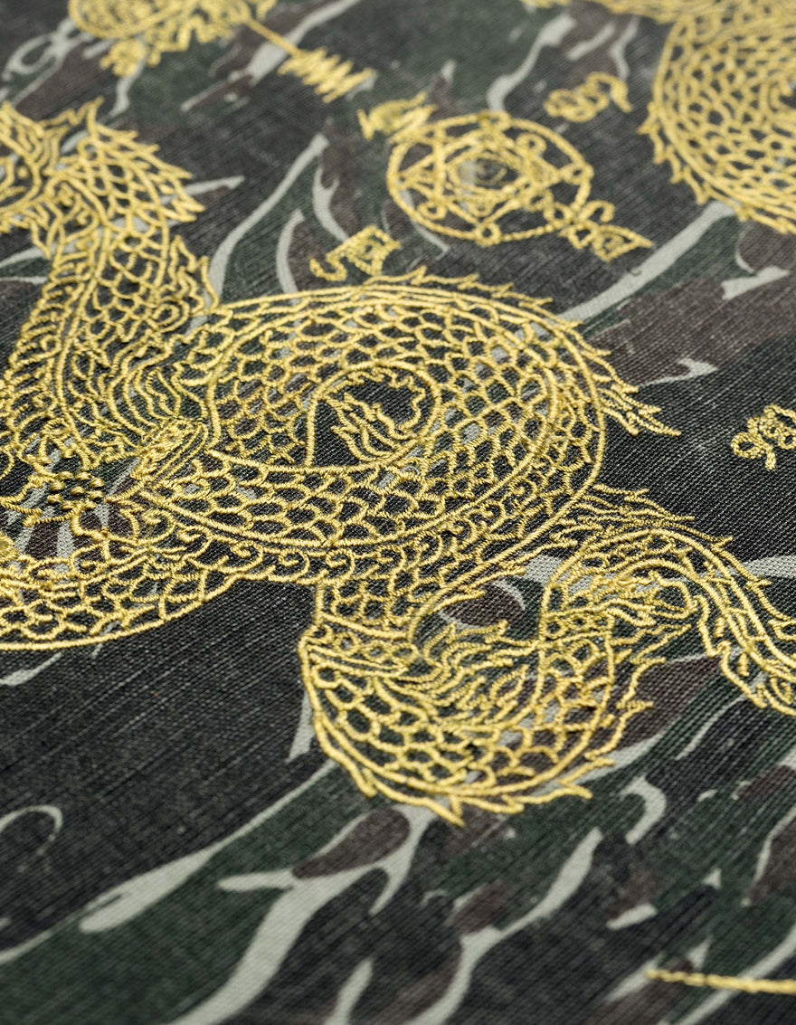 7717 Naga Embroidered Canvas Jungle