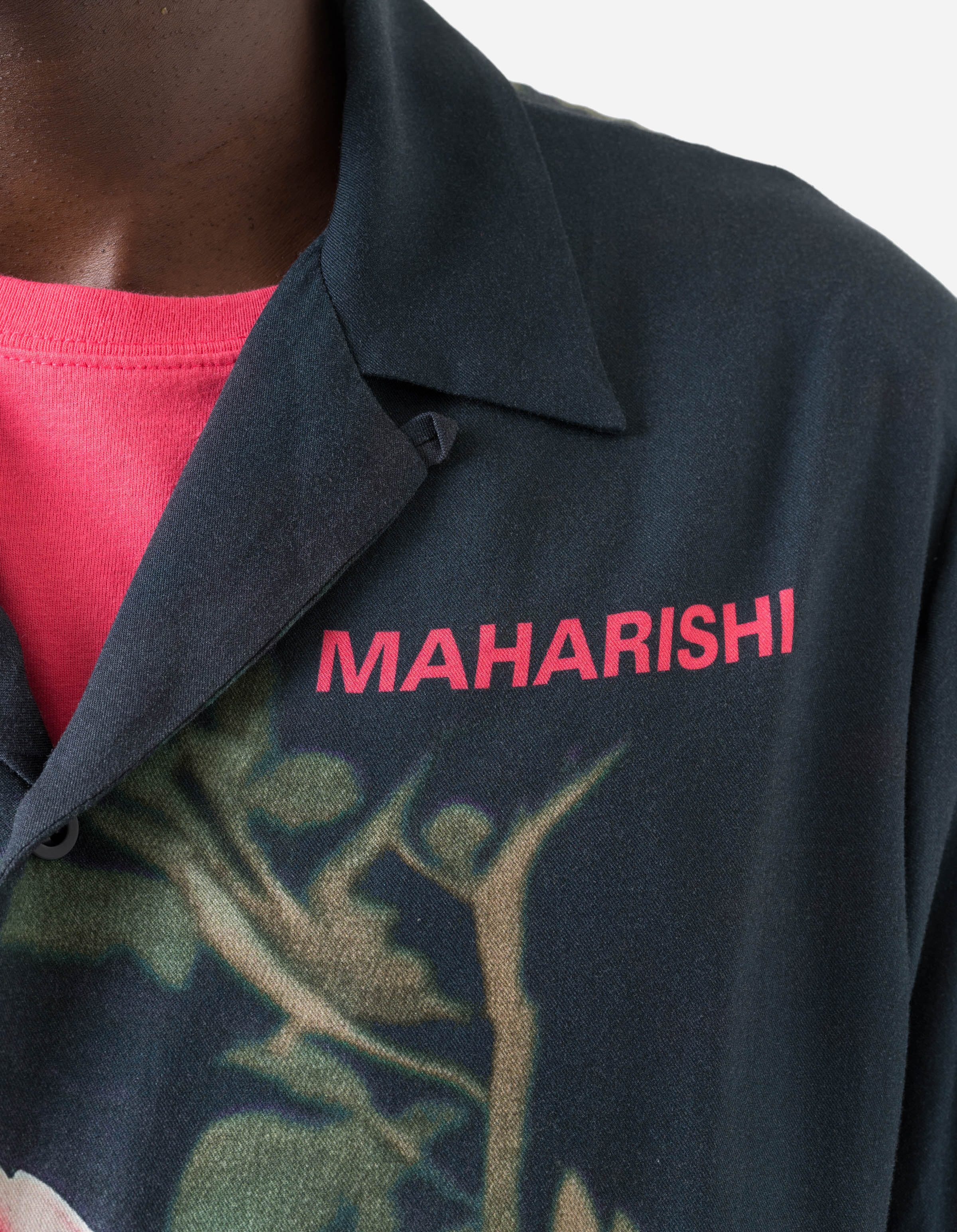 7594 Orchid Mantis Camp Collar Shirt Navy – Maharishi