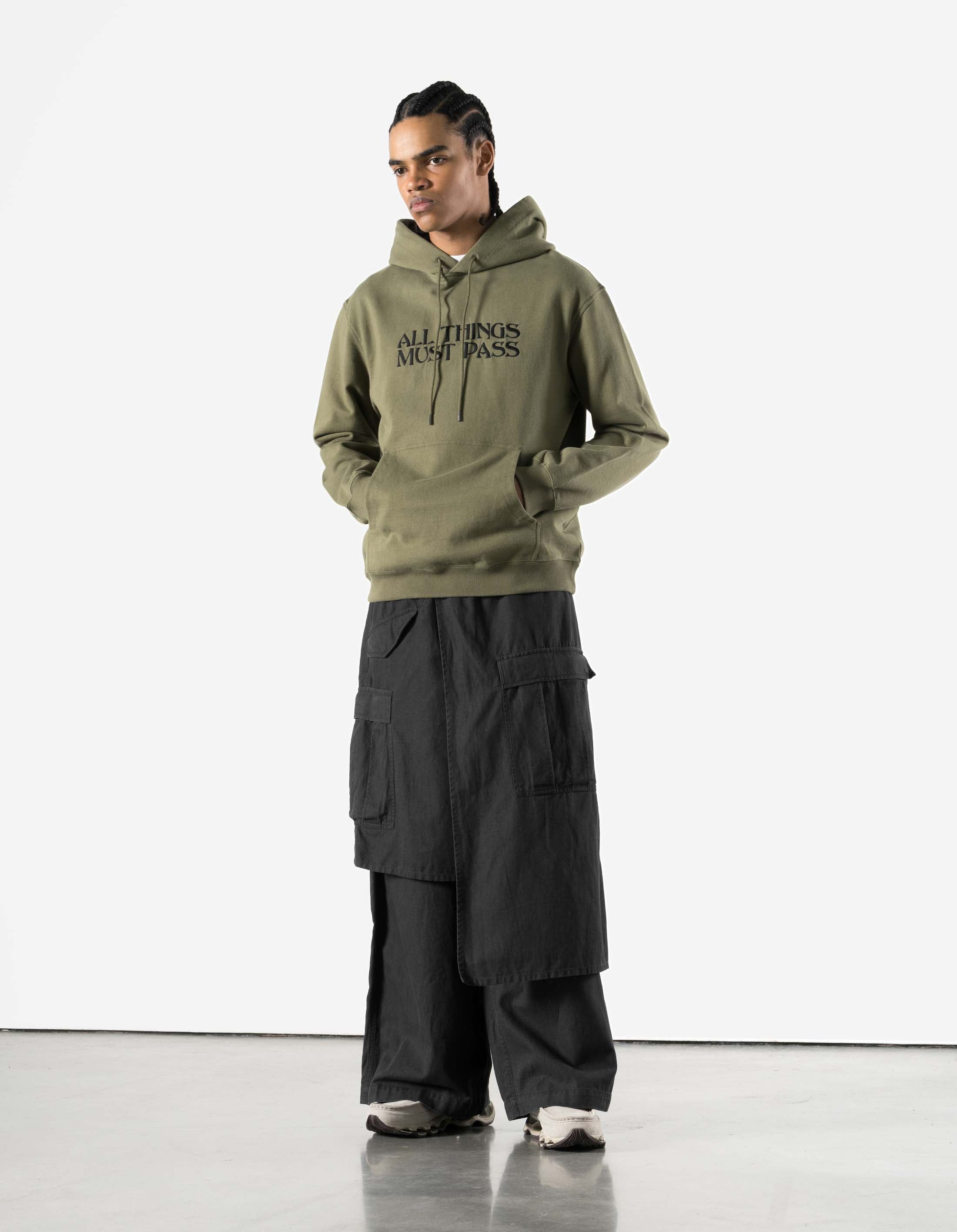 7461 All Things Must Pass Hooded Sweat Olive – Maharishi