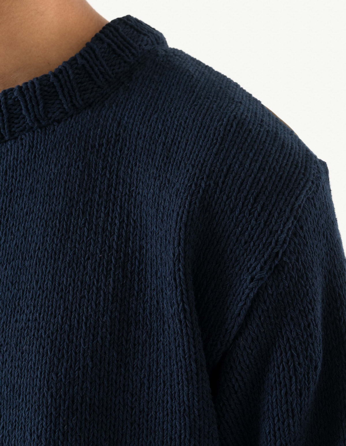 7180 Upcycled Knitted Crew Natural Indigo