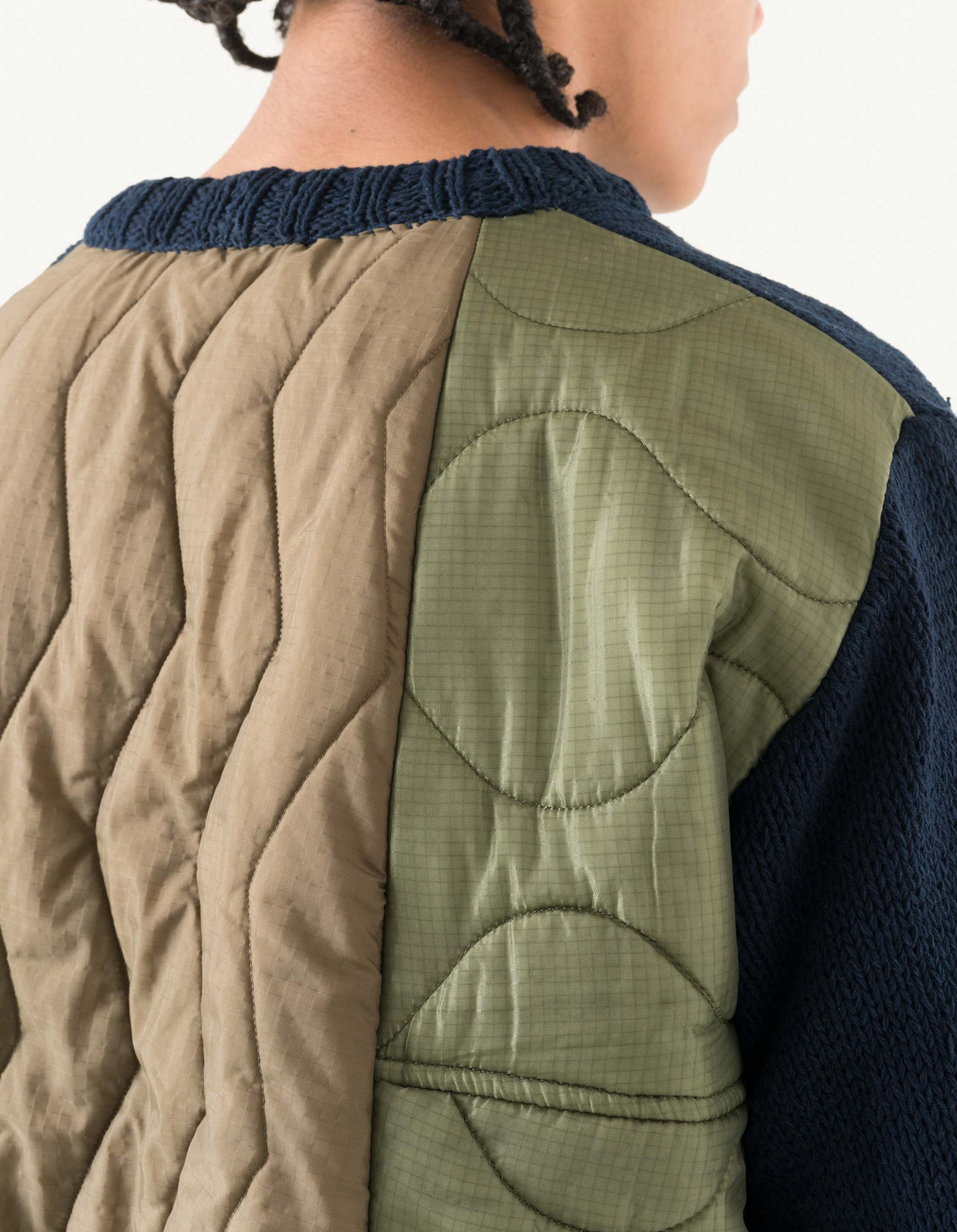 7180 Upcycled Knitted Crew Natural Indigo
