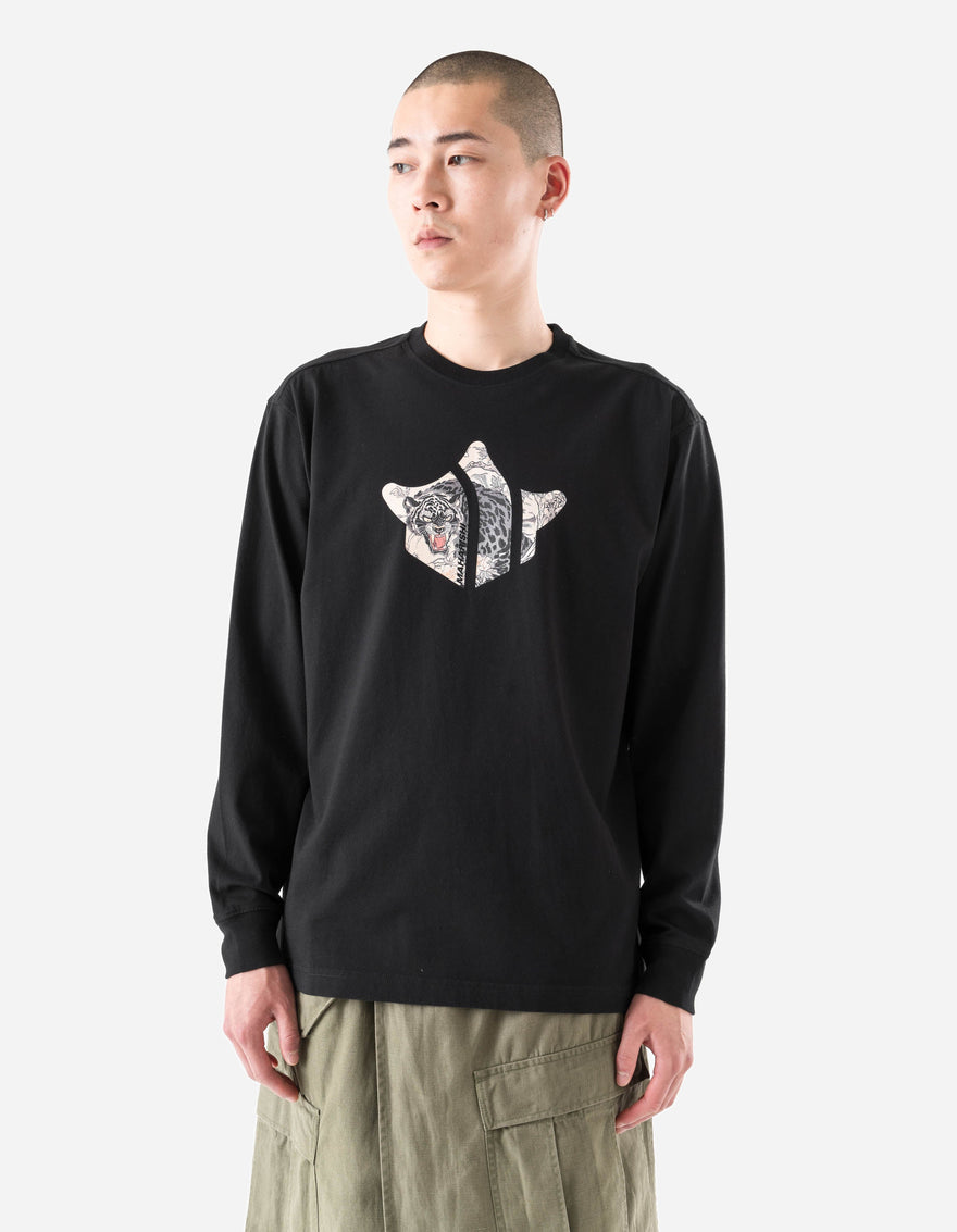 7358 Panther Temple L/S T-Shirt Black