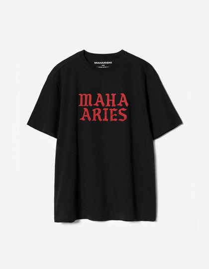 7745 Maha Aries Organic Zodiac T-Shirt Black