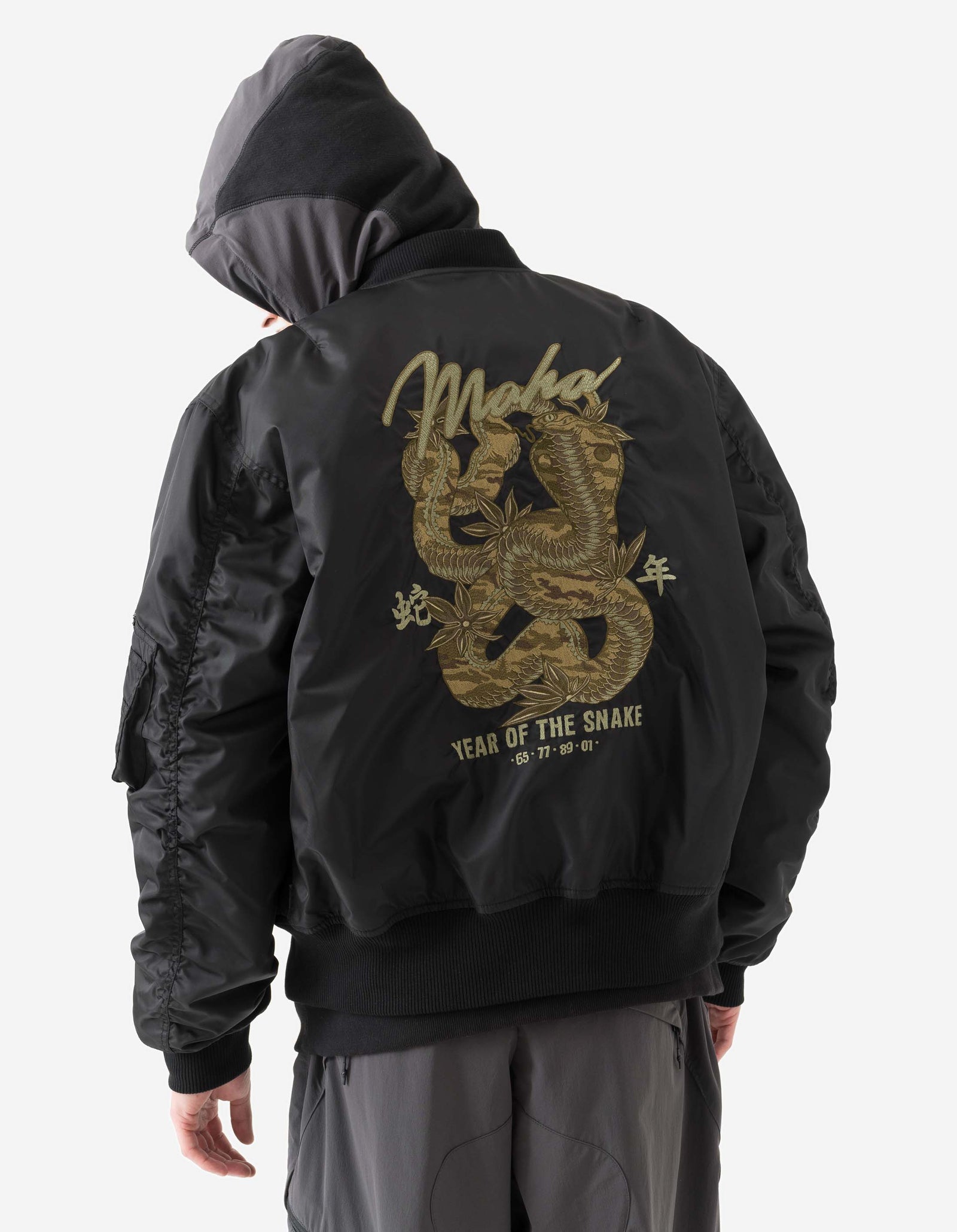6089 Year of the Snake MA1 Flight Jacket Black