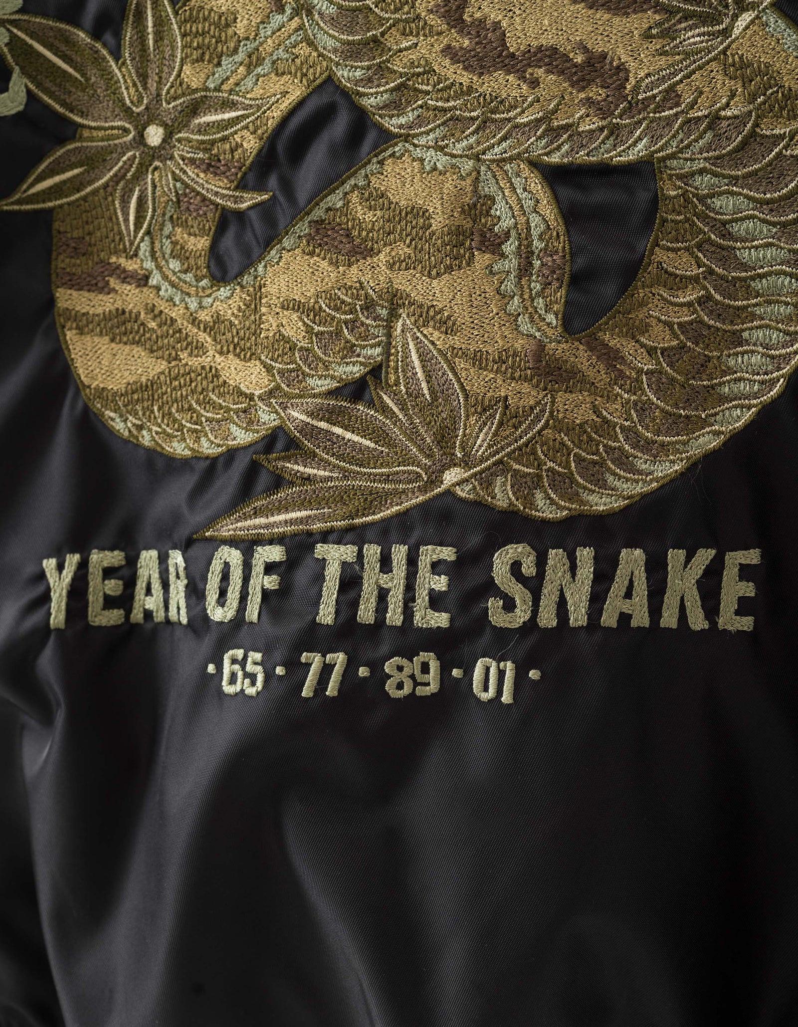 6089 Year of the Snake MA1 Flight Jacket Black