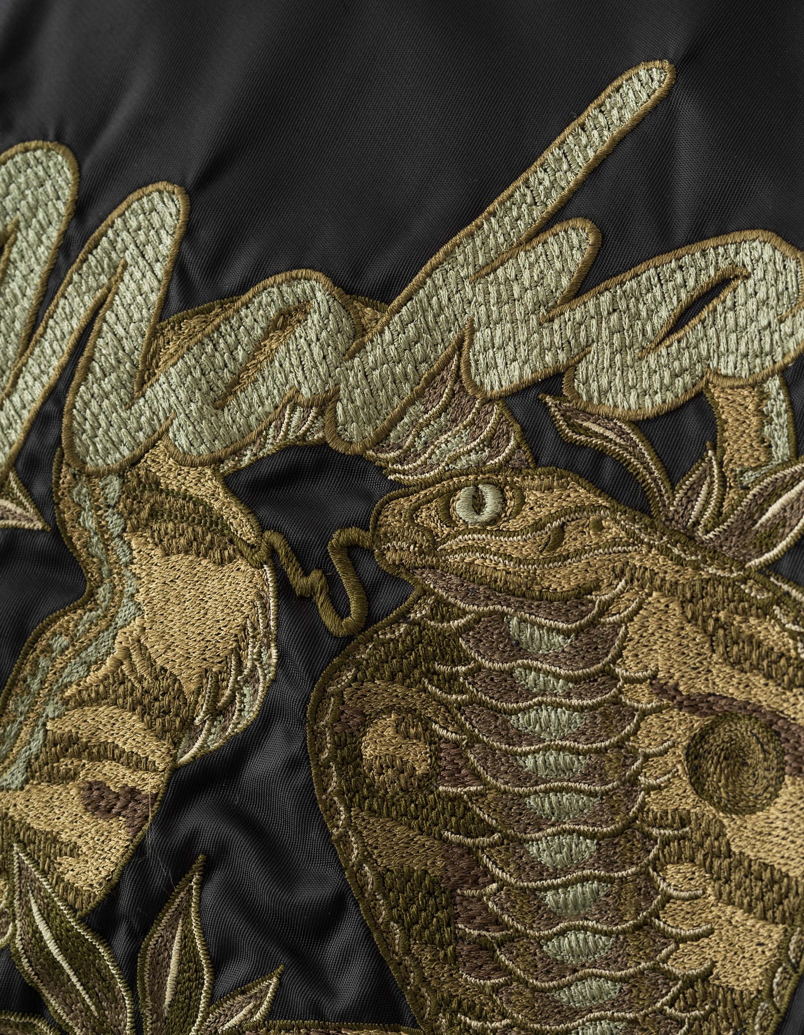 6089 Year of the Snake MA1 Flight Jacket Black