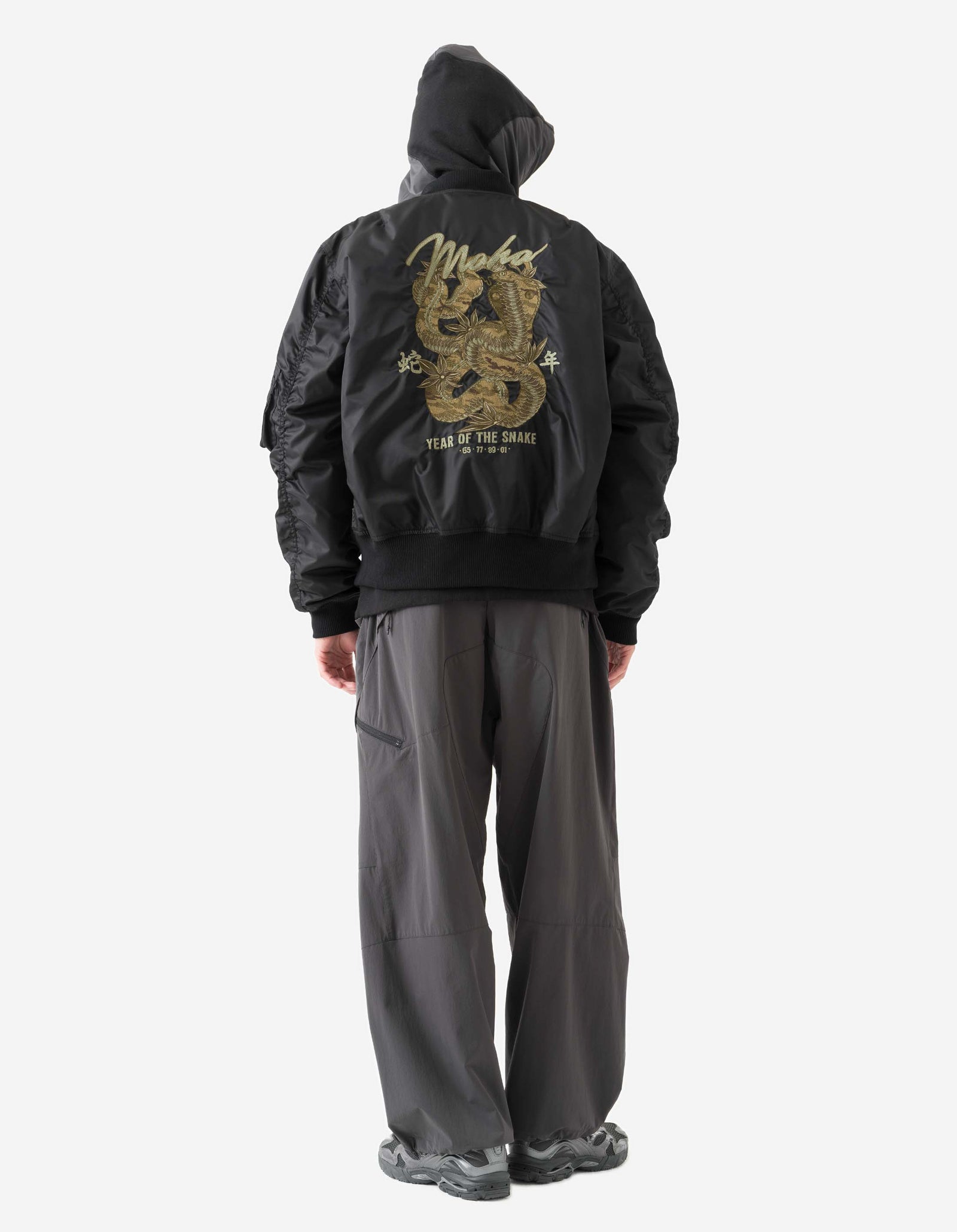 6089 Year of the Snake MA1 Flight Jacket Black