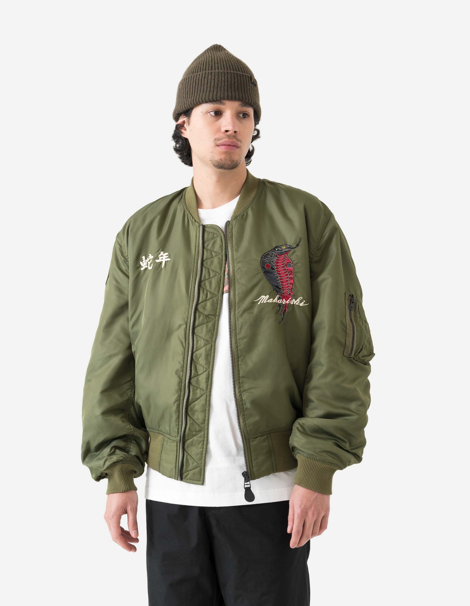 6089 Year of the Snake MA1 Flight Jacket Olive OG-107F