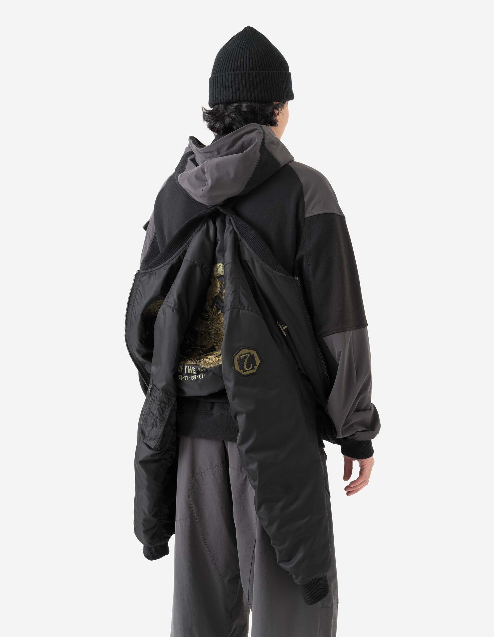 6089 Year of the Snake MA1 Flight Jacket Black