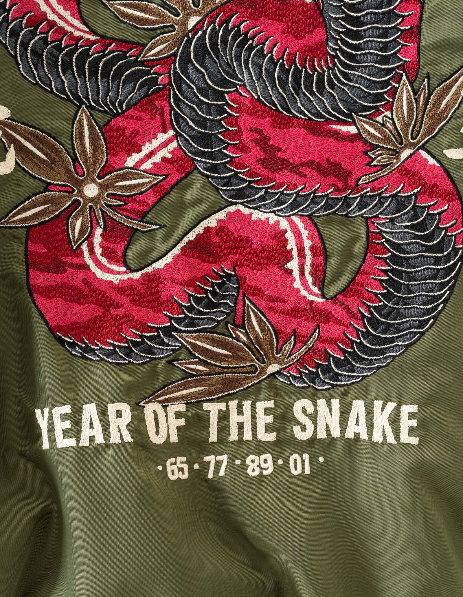 6089 Year of the Snake MA1 Flight Jacket Olive OG-107F
