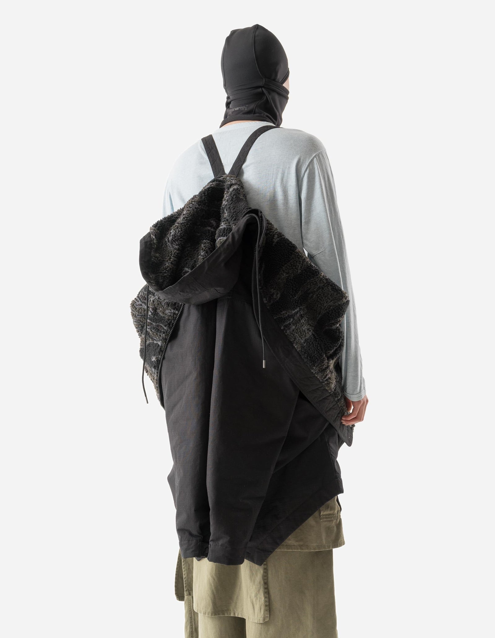 7214 Beach Fishtail Parka Black