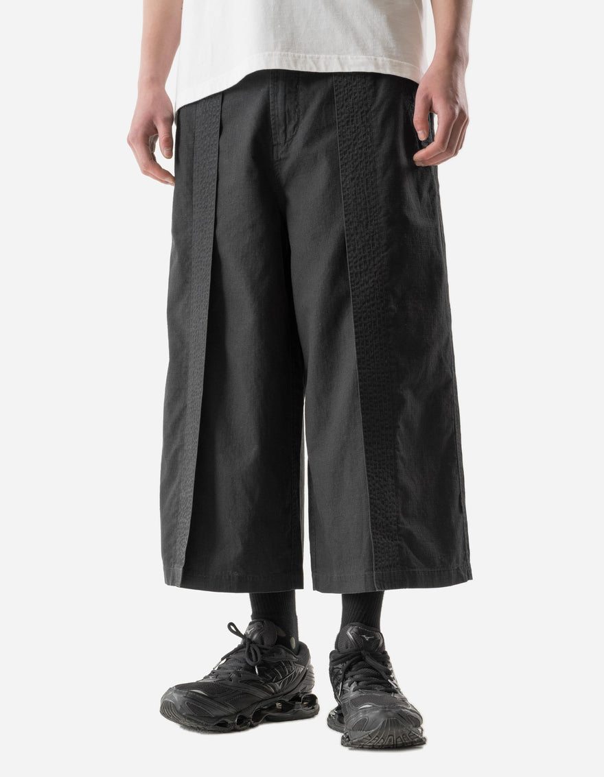7217 Cropped Hakama Pants Black