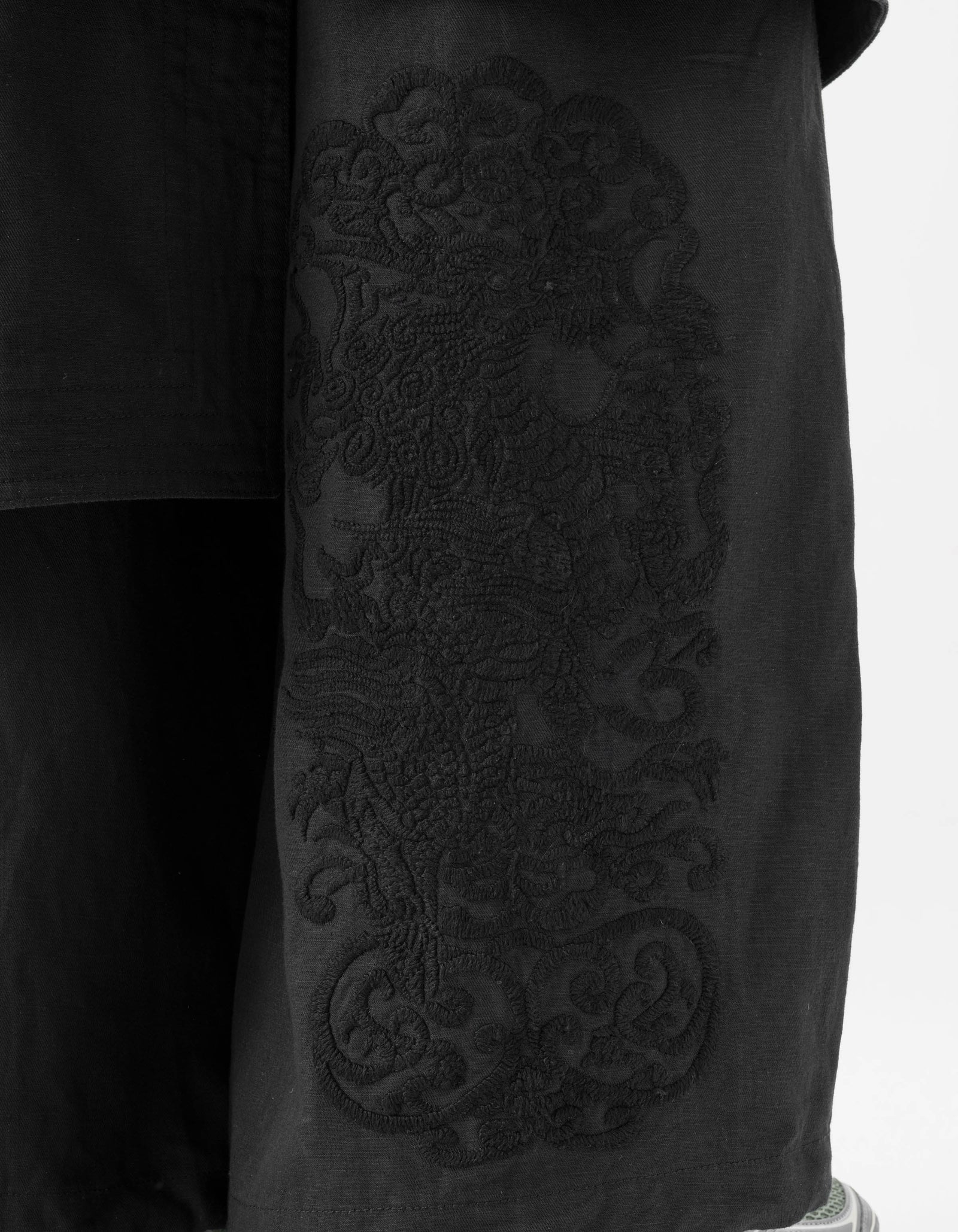 7232 Kirin Asym Cargo Hakama Pants Black