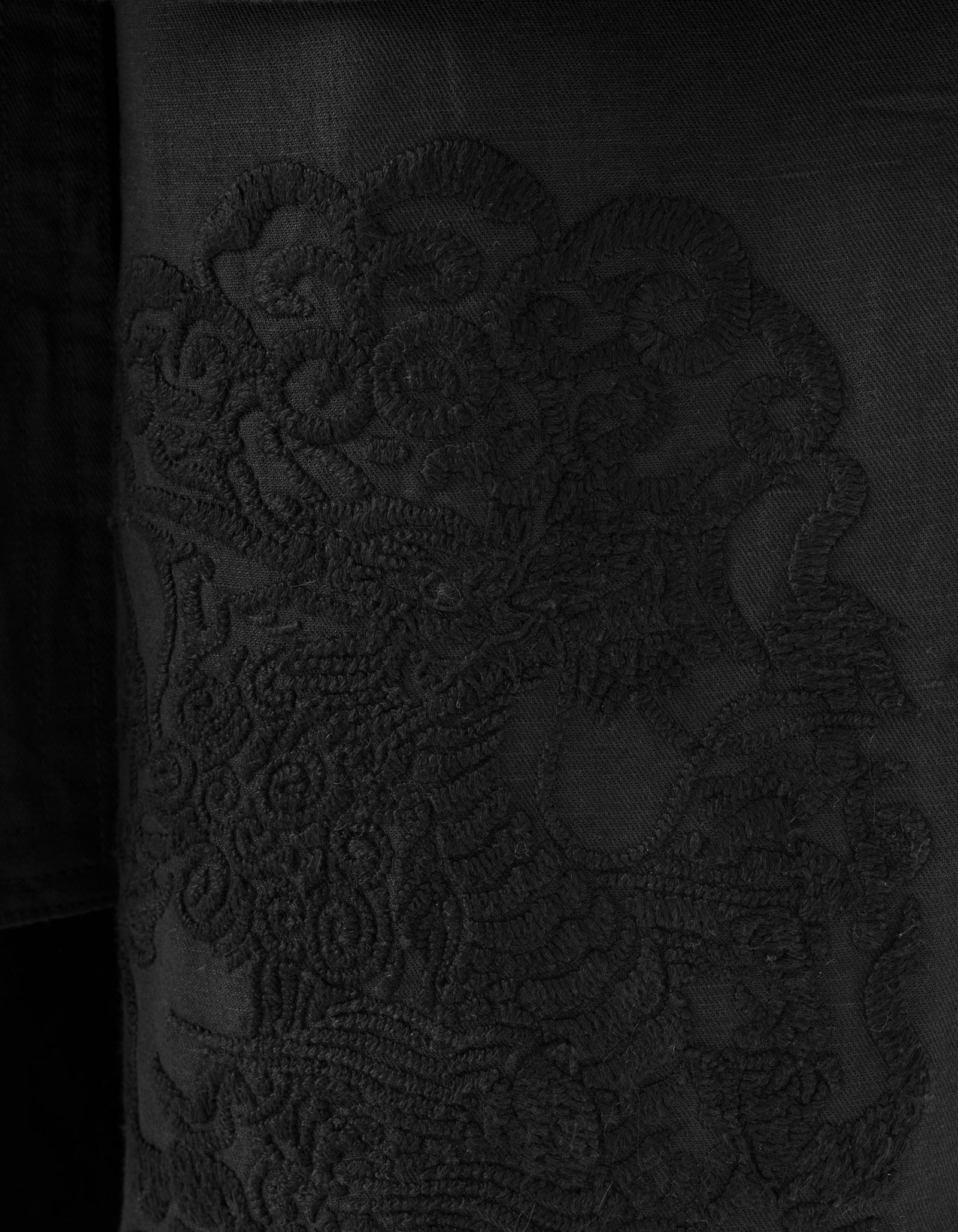 7232 Kirin Asym Cargo Hakama Pants Black