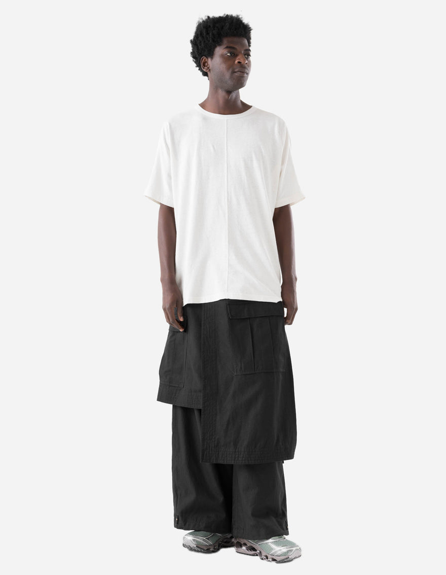 7232 Kirin Asym Cargo Hakama Pants Black