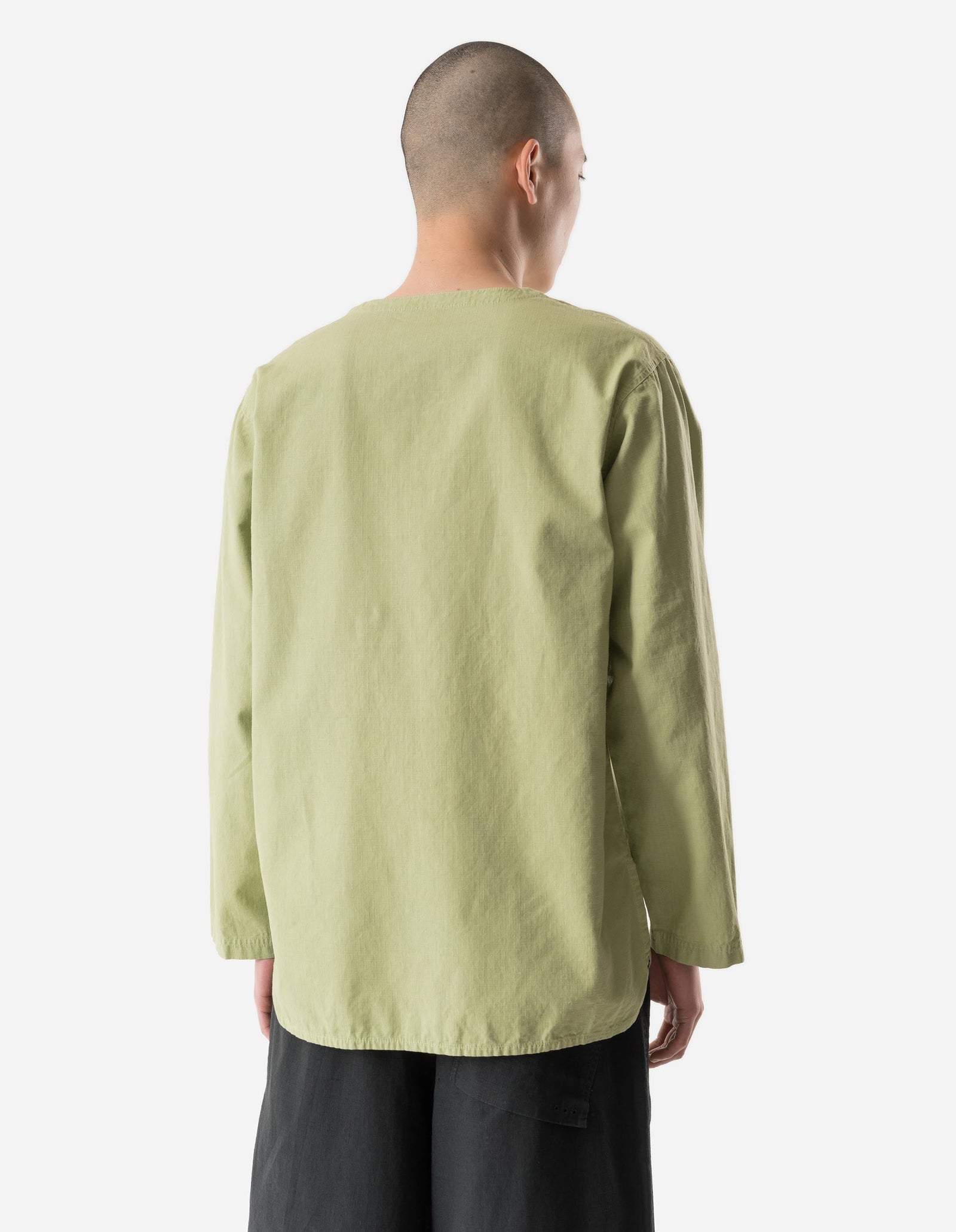 7216 Hemp Ripstop Kurta Shirt Moss Green