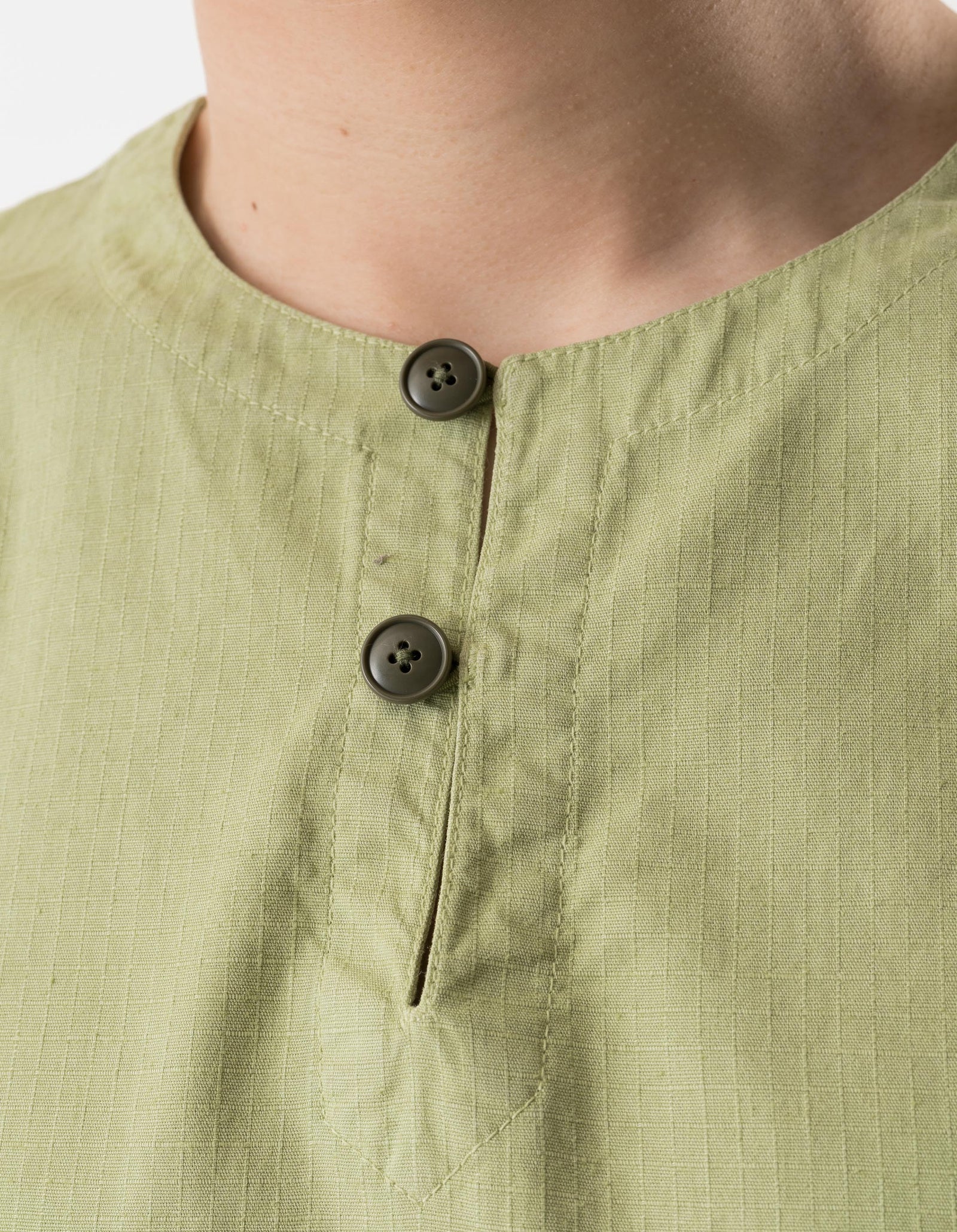 7216 Hemp Ripstop Kurta Shirt Moss Green