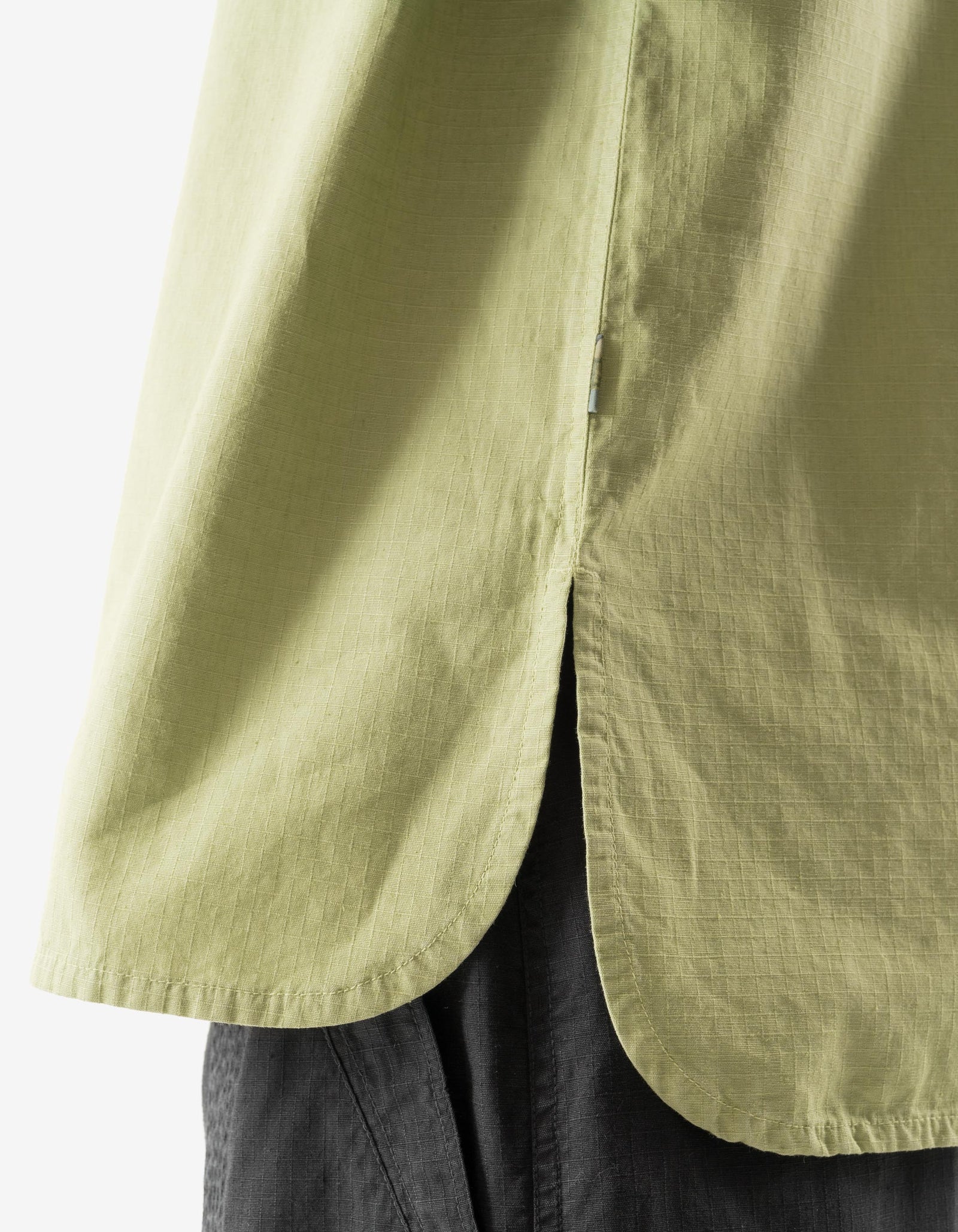 7216 Hemp Ripstop Kurta Shirt Moss Green