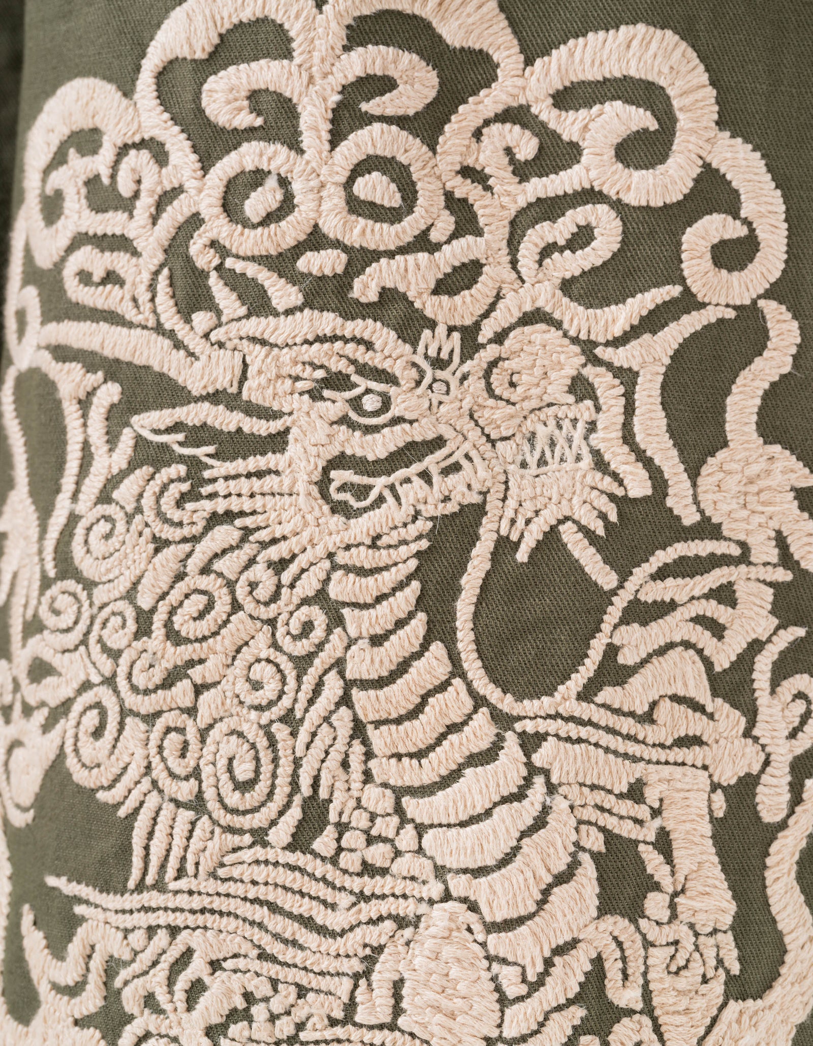 7232 Kirin Asym Cargo Hakama Pants Olive OG-107F