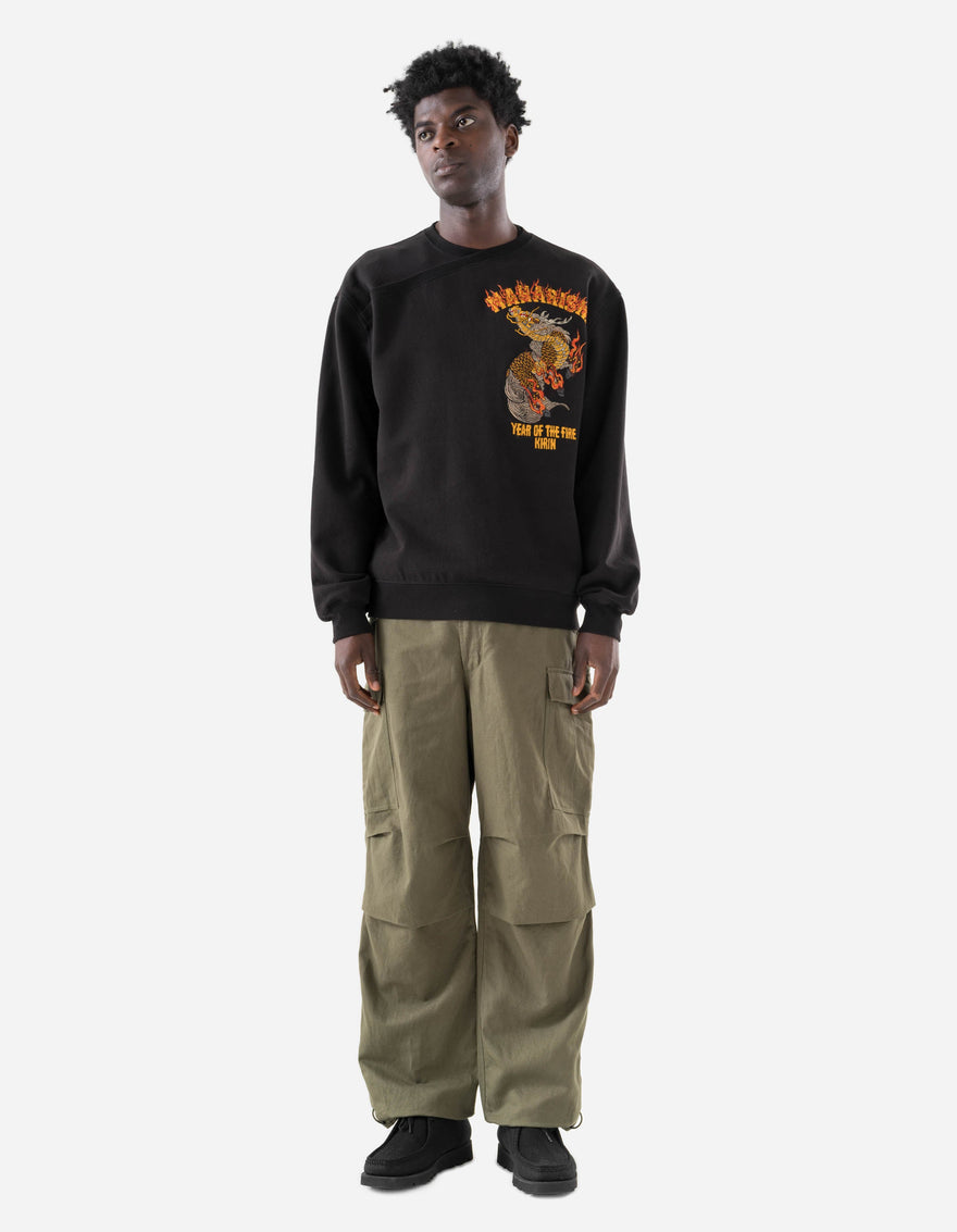 7235 Fire Kirin Tour Monk Crew Sweat Black